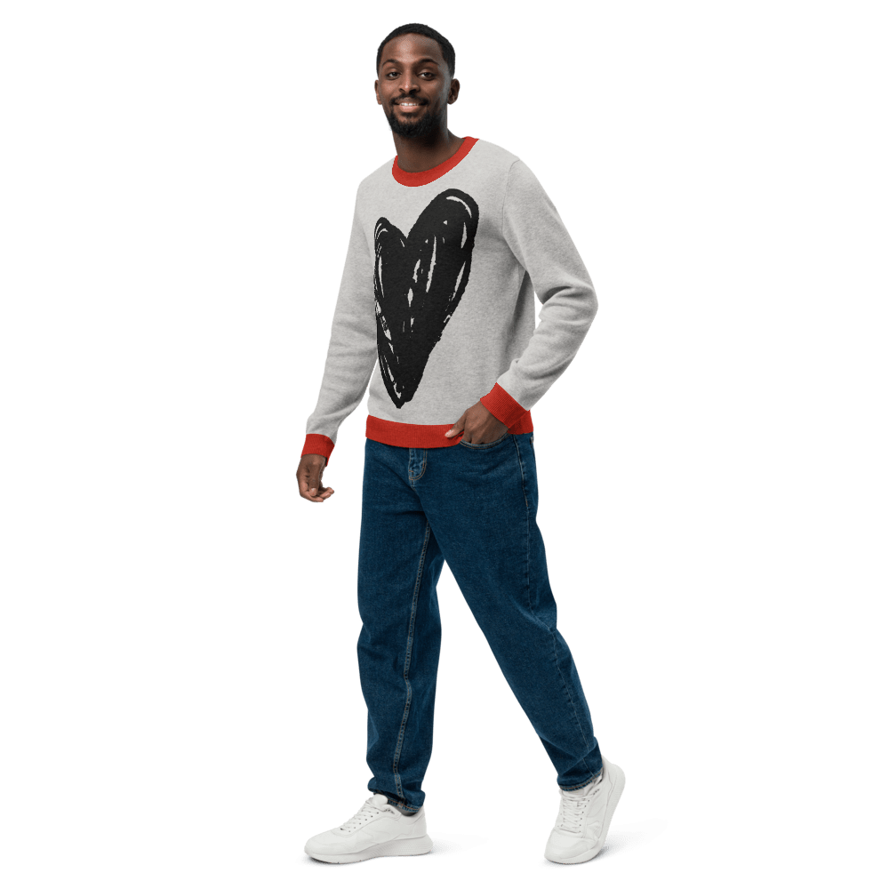 Big Heart - Knitted crew neck sweater apparel