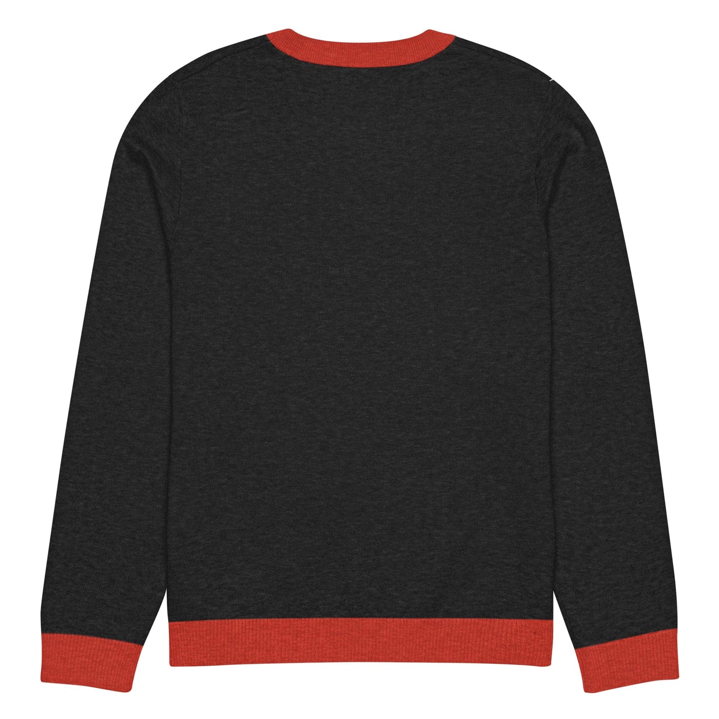 Big Heart - Knitted crew neck sweater (Black & Red Edition) apparel