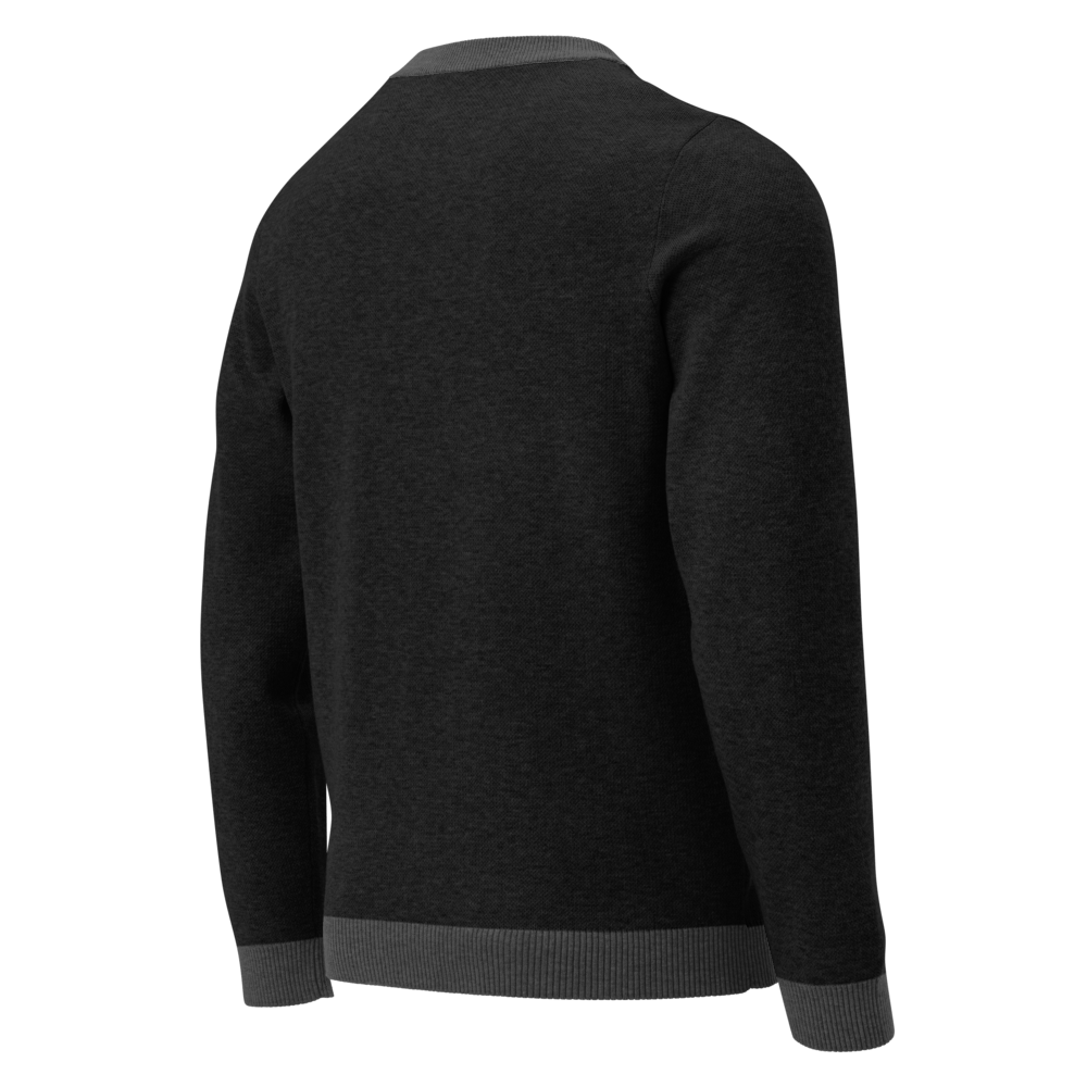 Big Heart - Knitted crew neck sweater (Black & White Edition) apparel