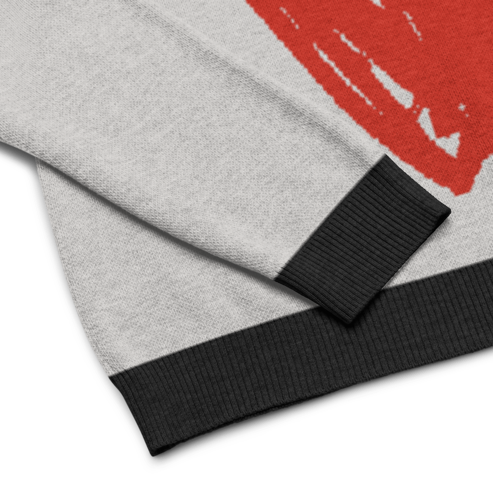 Big Heart - Knitted crew neck sweater (Red Edition) apparel