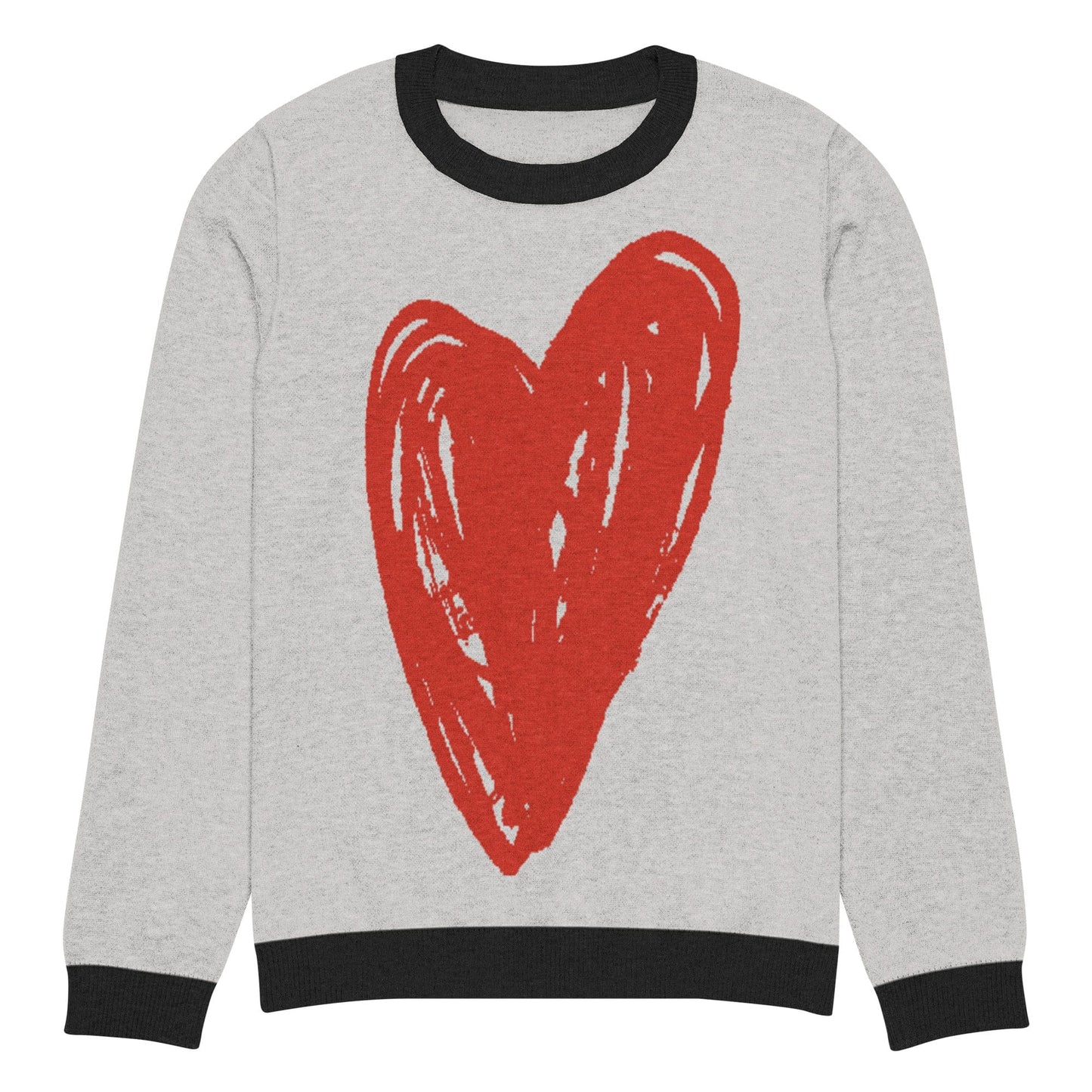 Big Heart - Knitted crew neck sweater (Red Edition) apparel 3XL