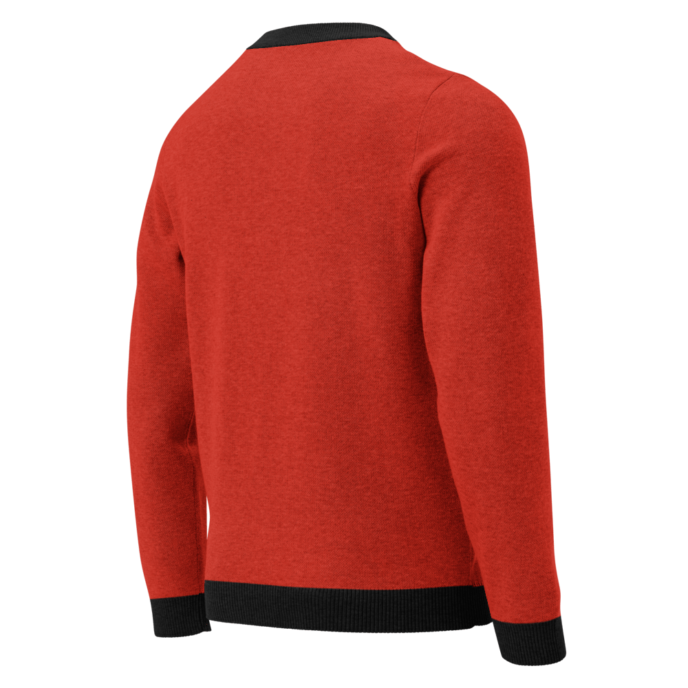 Big Heart - Knitted crew neck sweater (Red & White Edition) apparel
