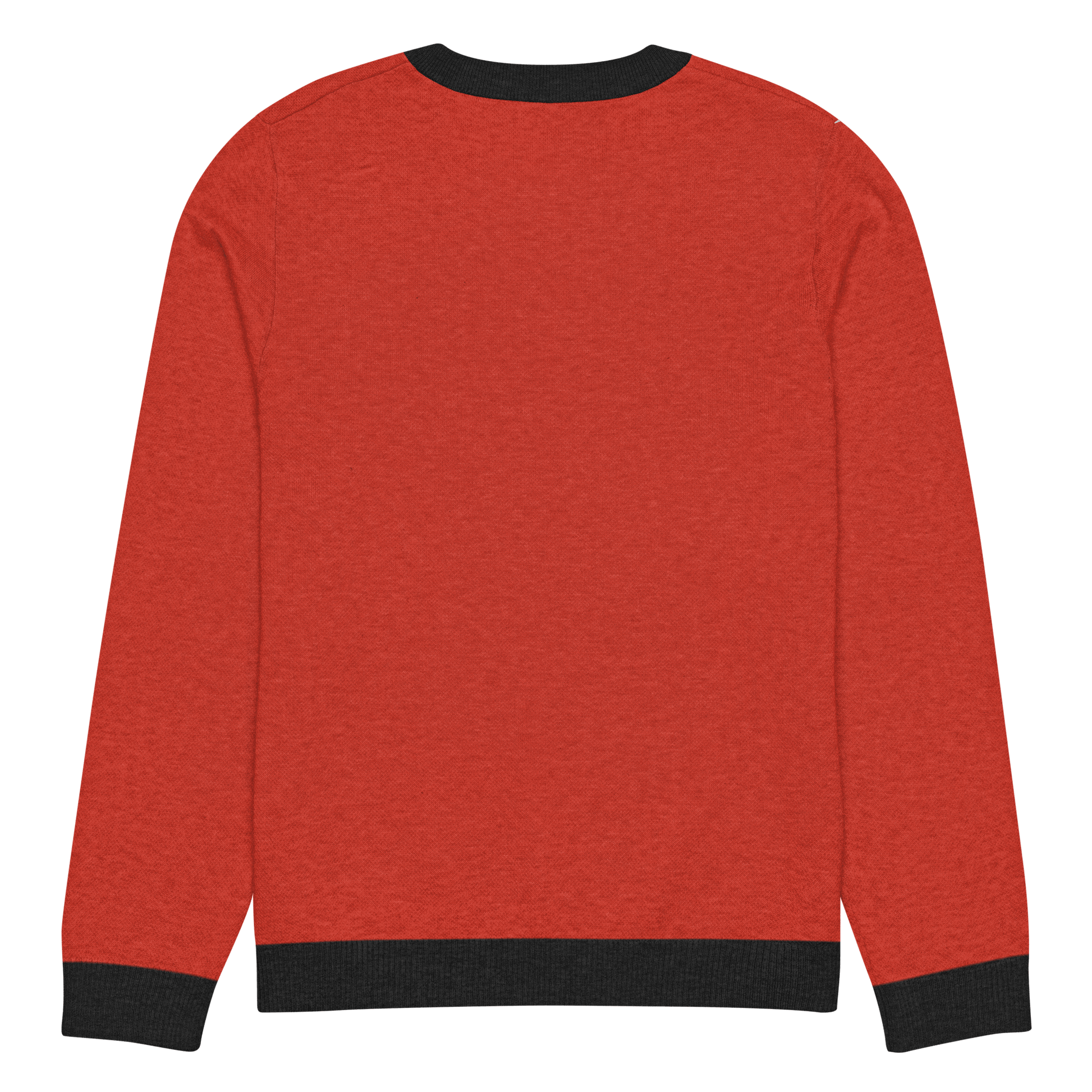 Big Heart - Knitted crew neck sweater (Red & White Edition) apparel