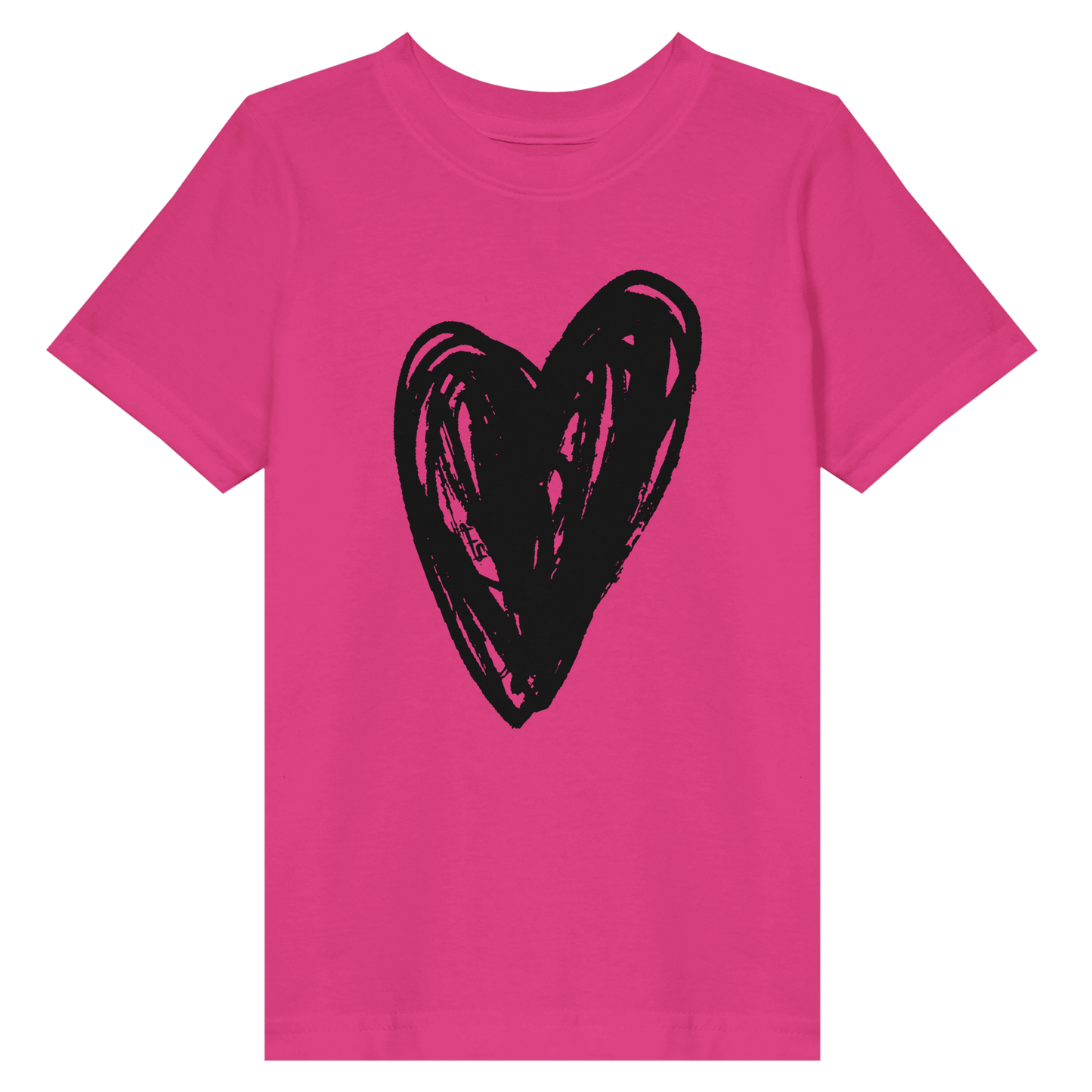 Big Heart - Toddler Fine Jersey T-Shirt apparel Hot Pink / 2T
