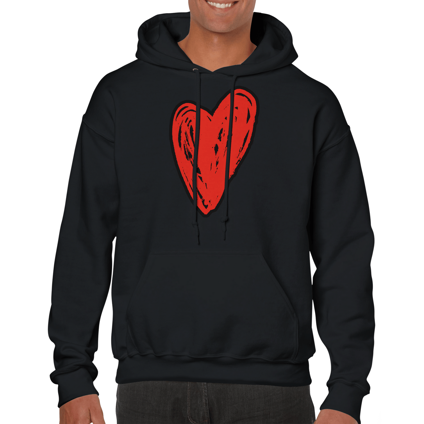 Big Red Heart - Premium Unisex Pullover Hoodie apparel