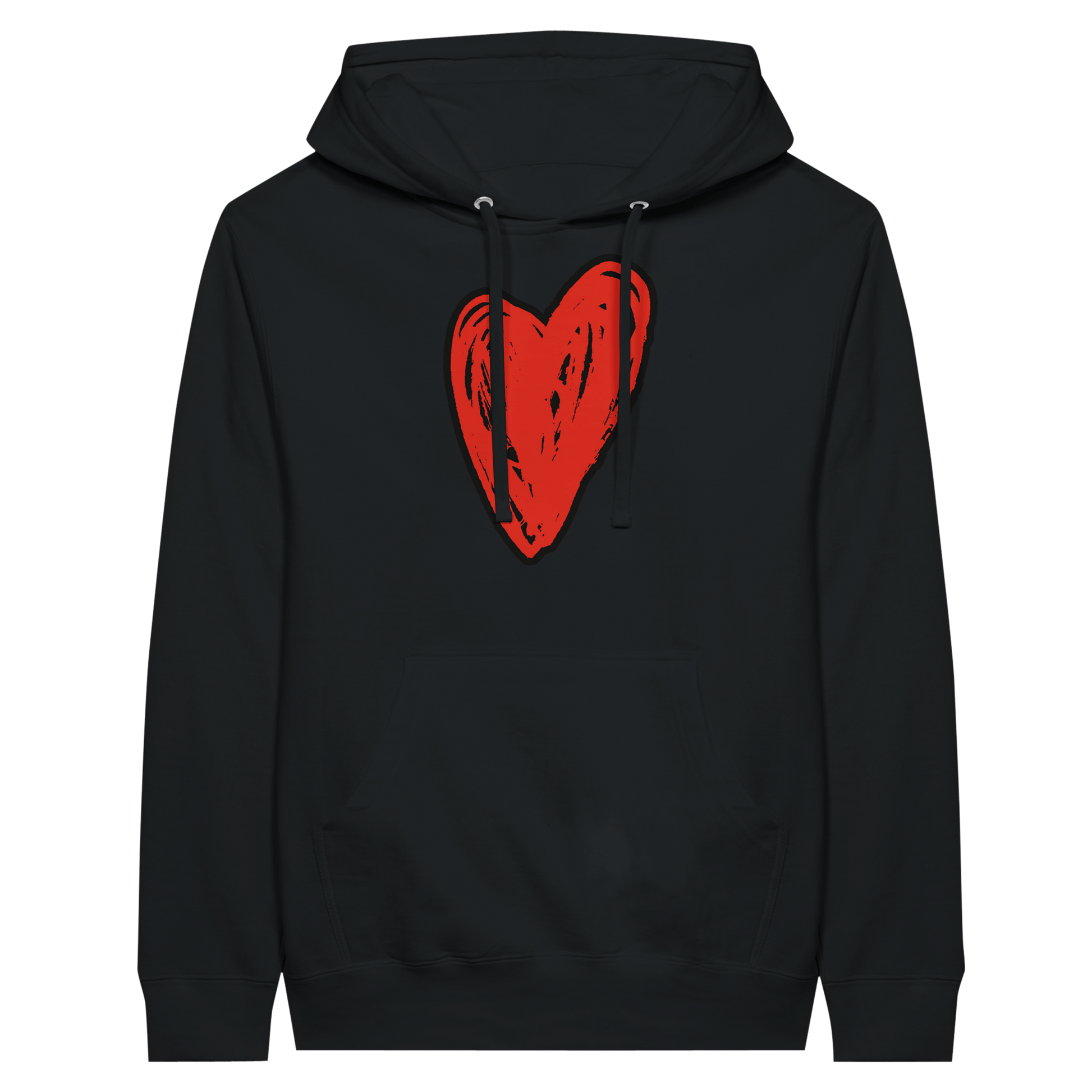 Big Red Heart - Premium Unisex Pullover Hoodie apparel