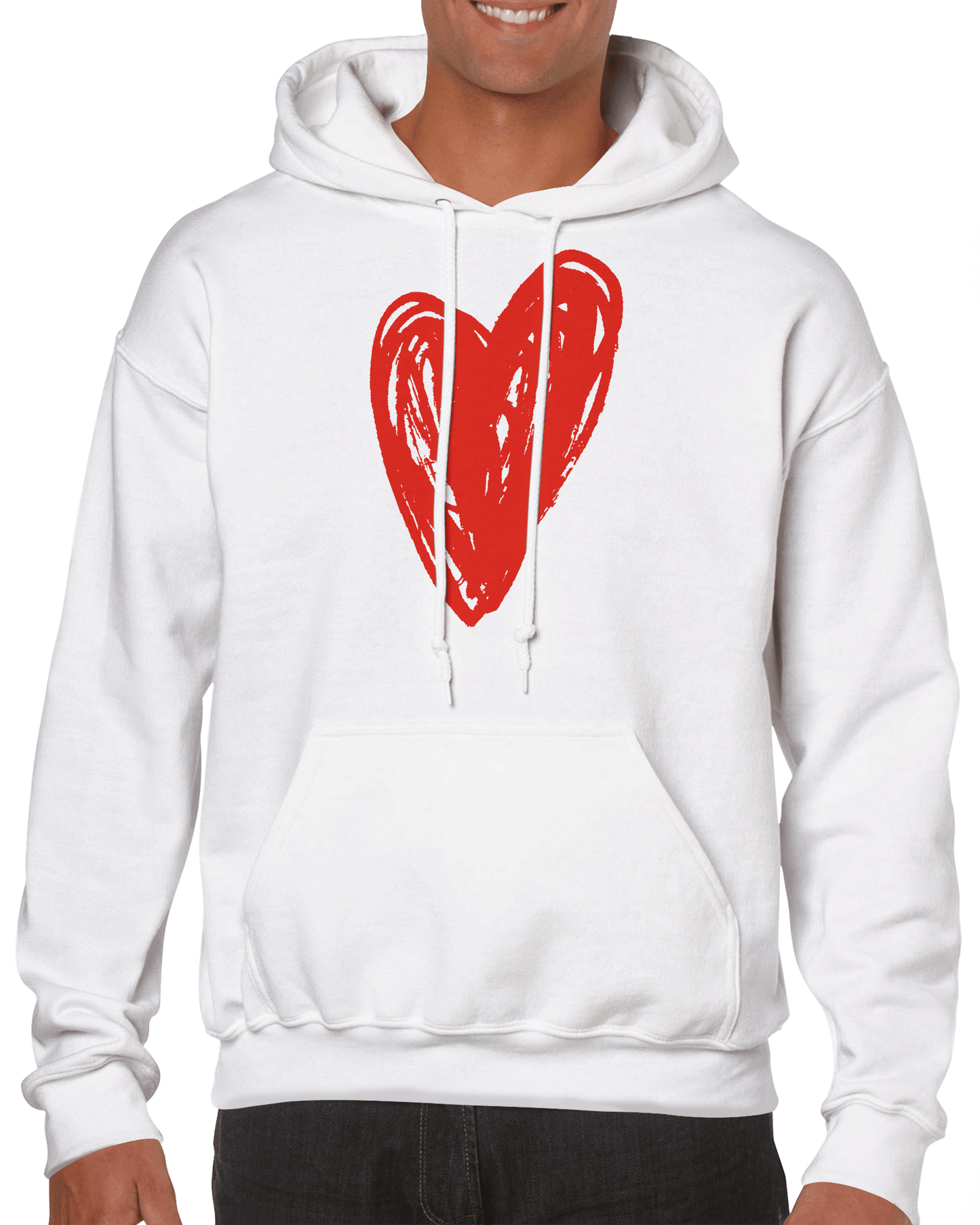 Big Red Heart - Premium Unisex Pullover Hoodie apparel