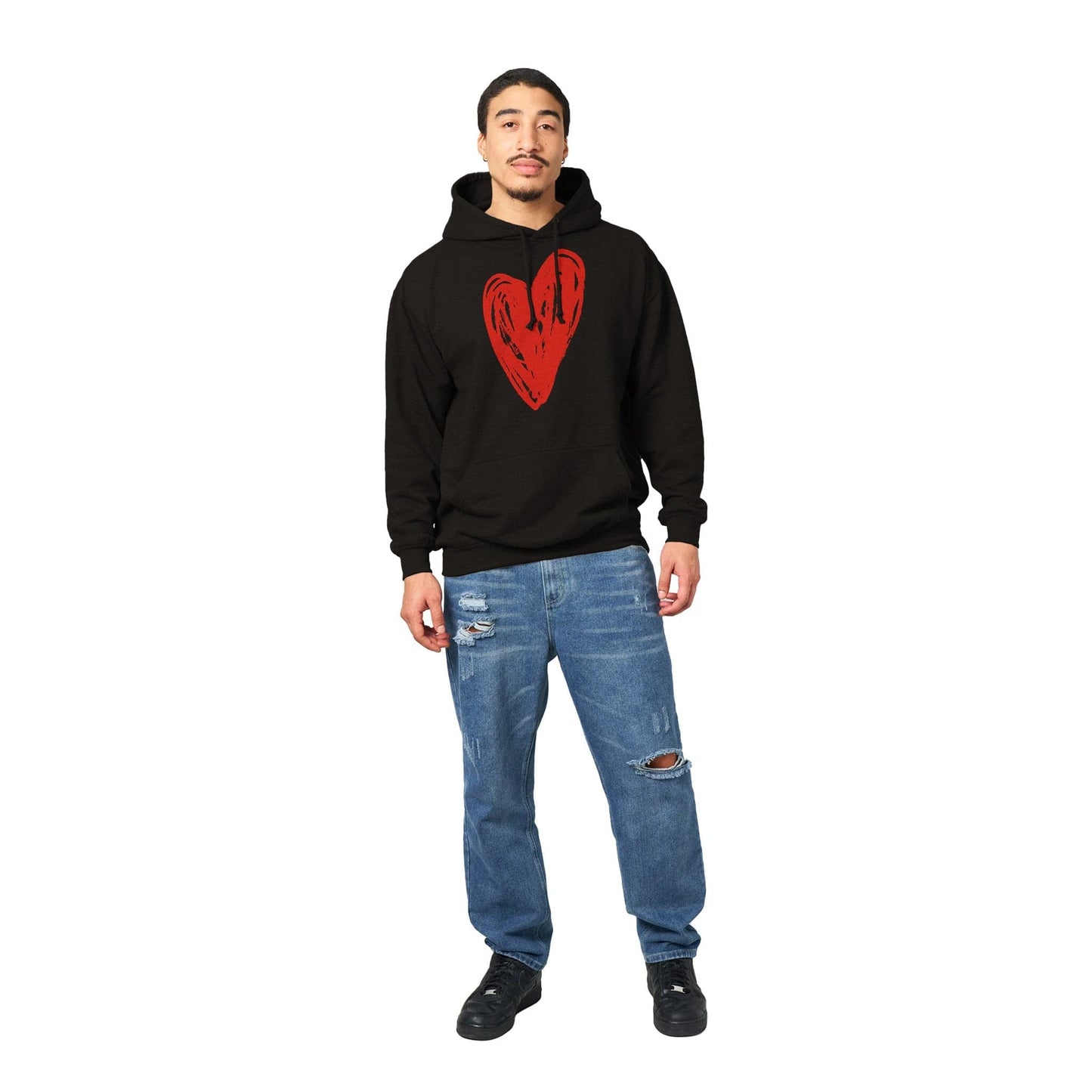 Big Red Heart - Premium Unisex Pullover Hoodie apparel