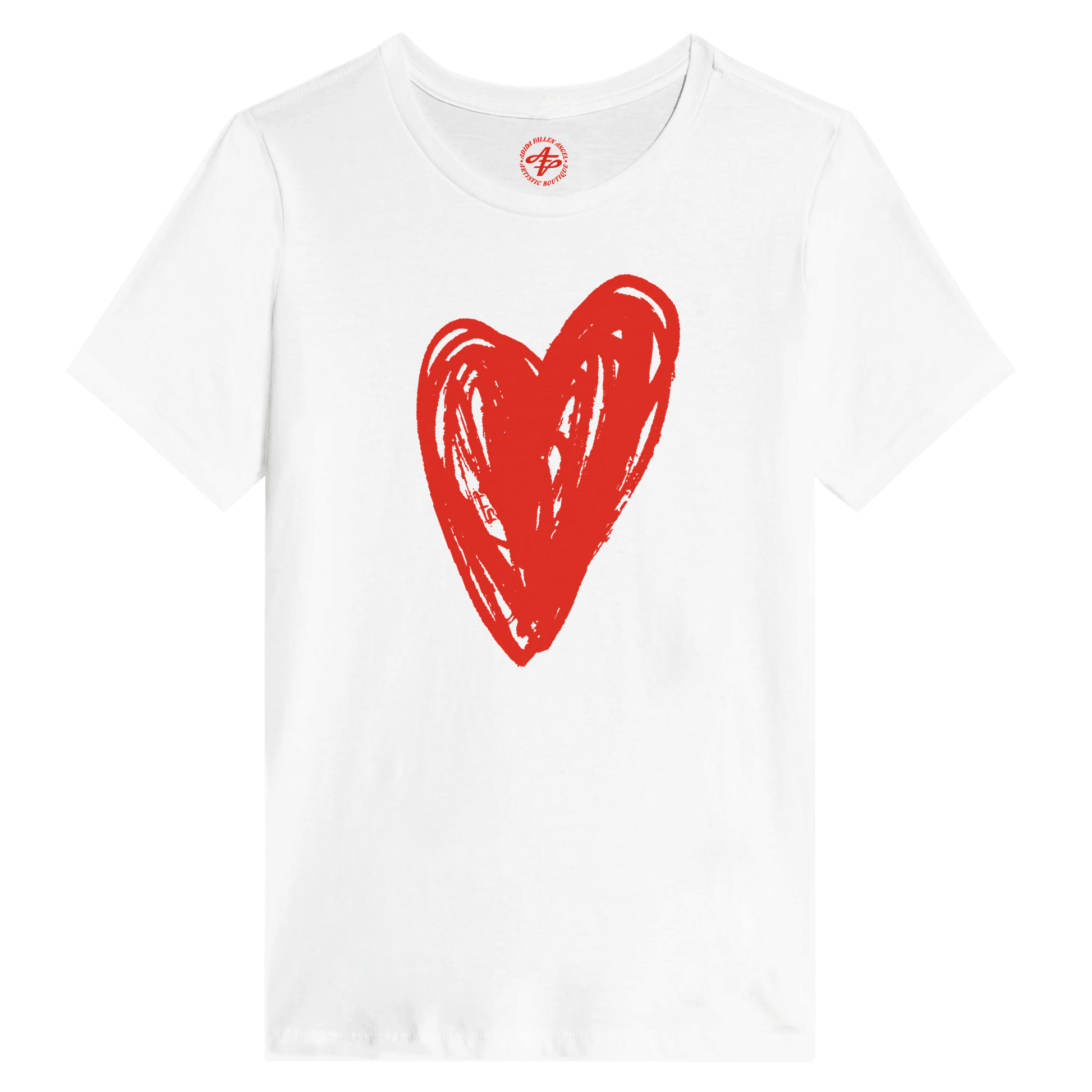 Big Red Heart - Women's Relaxed T-Shirt apparel White / S