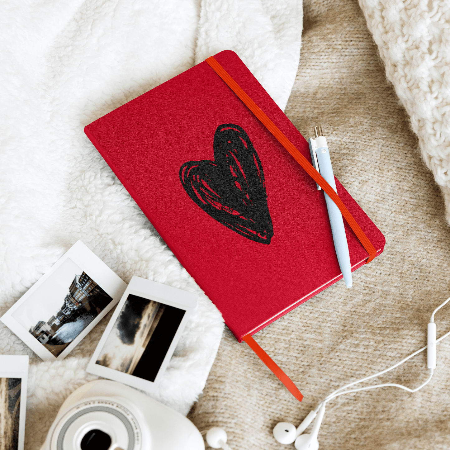 Black Heart - Hardcover bound notebook Print Material