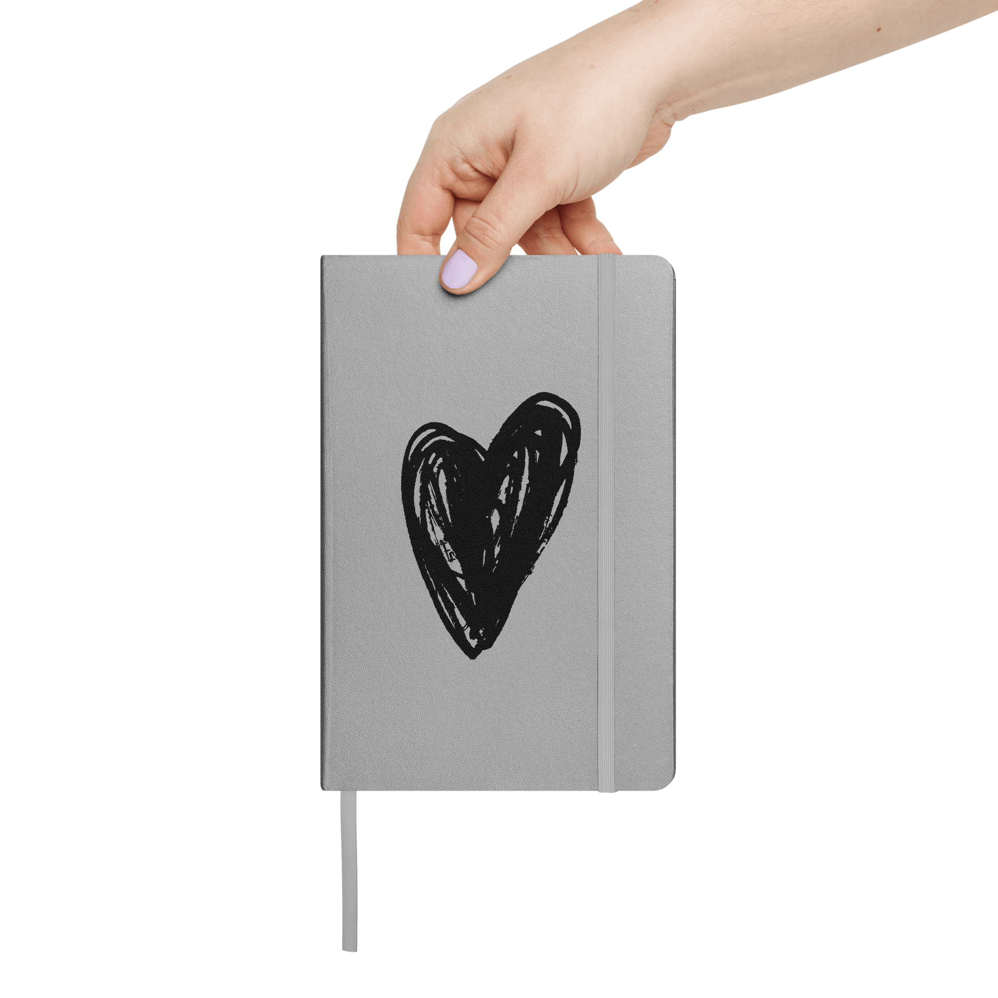 Black Heart - Hardcover bound notebook Print Material