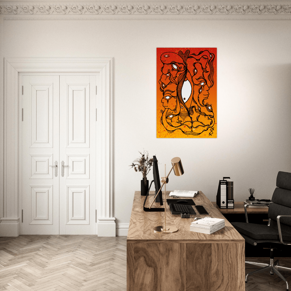 Burning the midnight oil - Wall art Print Print Material