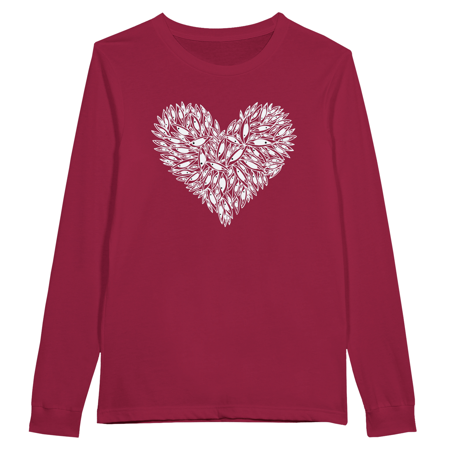Eye Heart - Premium Unisex Longsleeve T-shirt apparel Cardinal / S