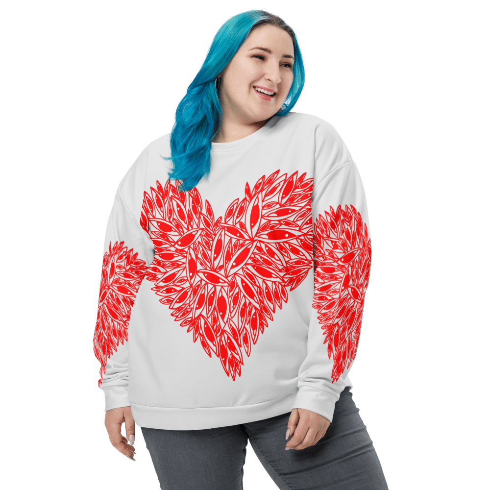 Eye Hearts - All over print Unisex Sweatshirt. apparel 2XL