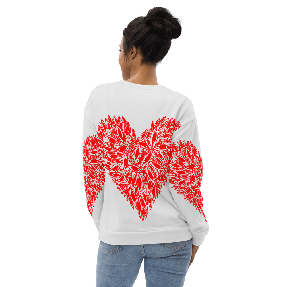 Eye Hearts - All over print Unisex Sweatshirt. apparel