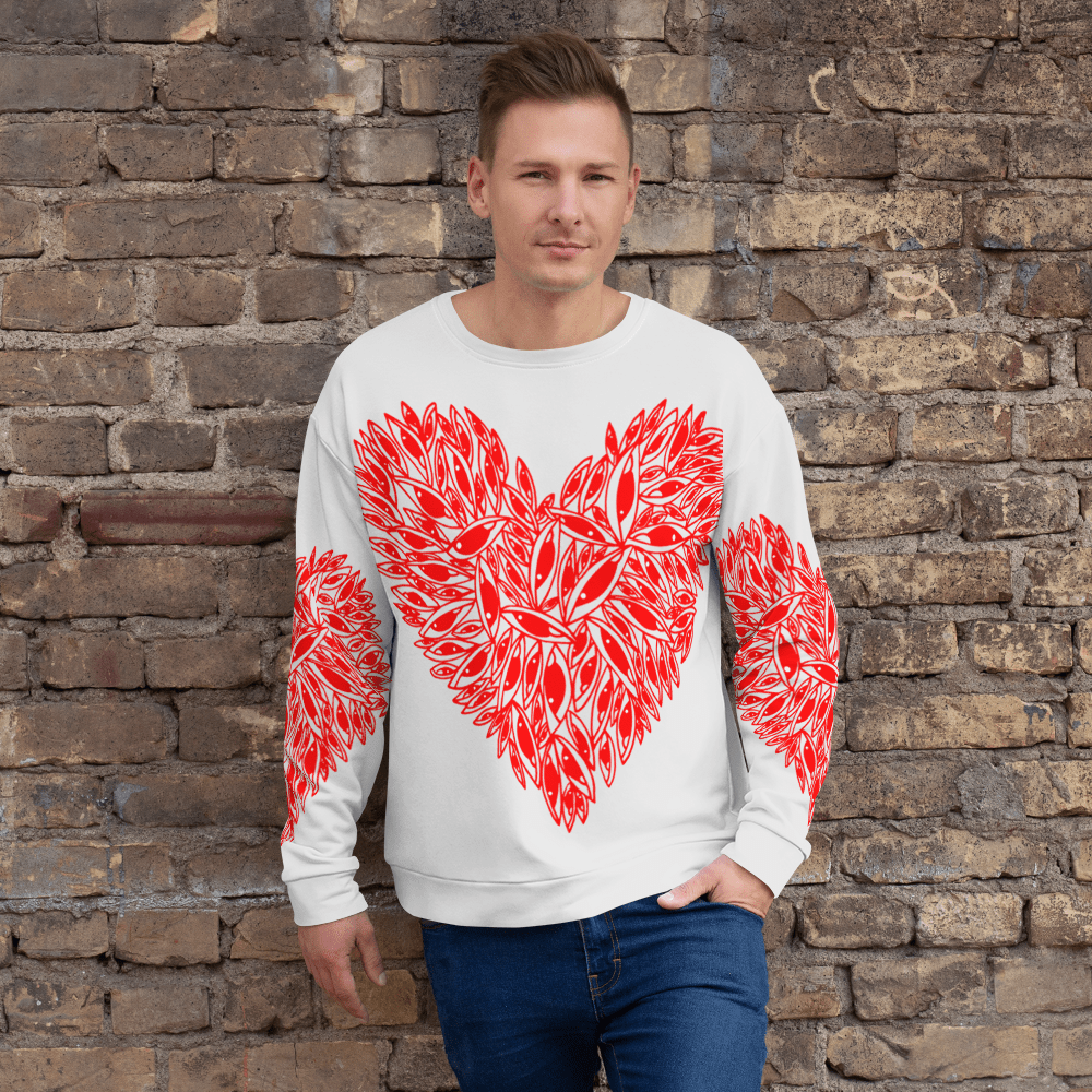 Eye Hearts - All over print Unisex Sweatshirt. apparel