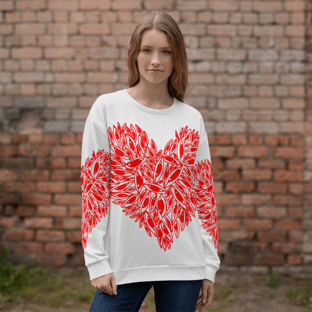 Eye Hearts - All over print Unisex Sweatshirt. apparel