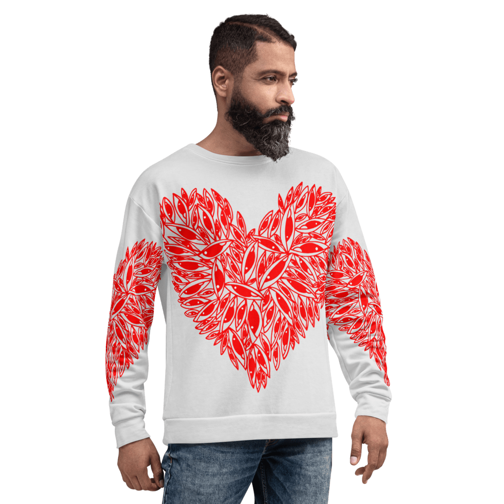 Eye Hearts - All over print Unisex Sweatshirt. apparel L