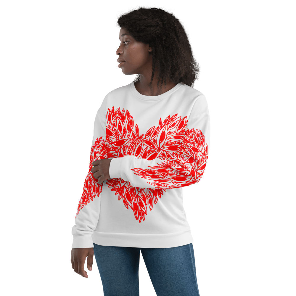 Eye Hearts - All over print Unisex Sweatshirt. apparel M