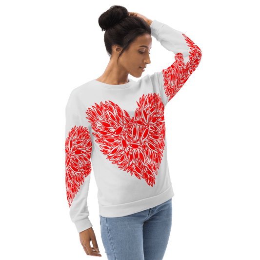 Eye Hearts - All over print Unisex Sweatshirt. apparel S