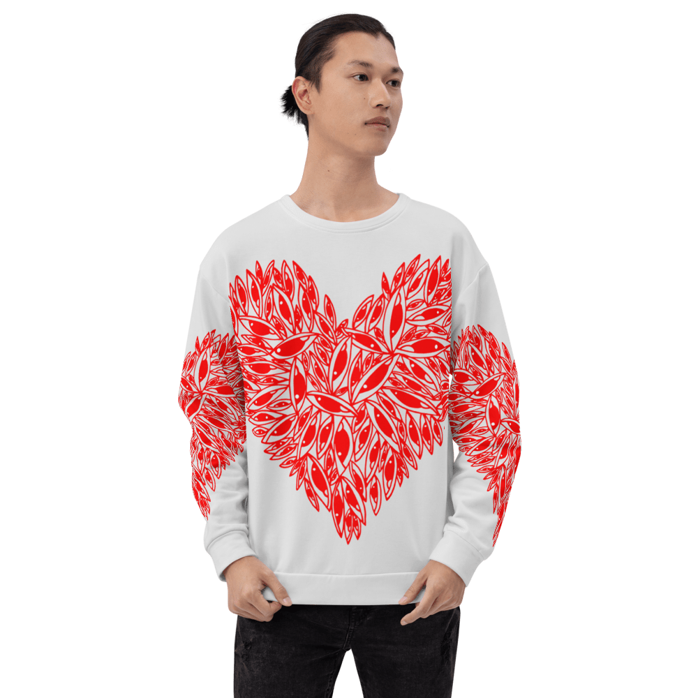 Eye Hearts - All over print Unisex Sweatshirt. apparel XL