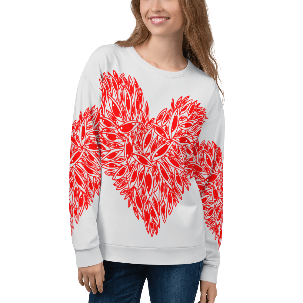 Eye Hearts - All over print Unisex Sweatshirt. apparel XS
