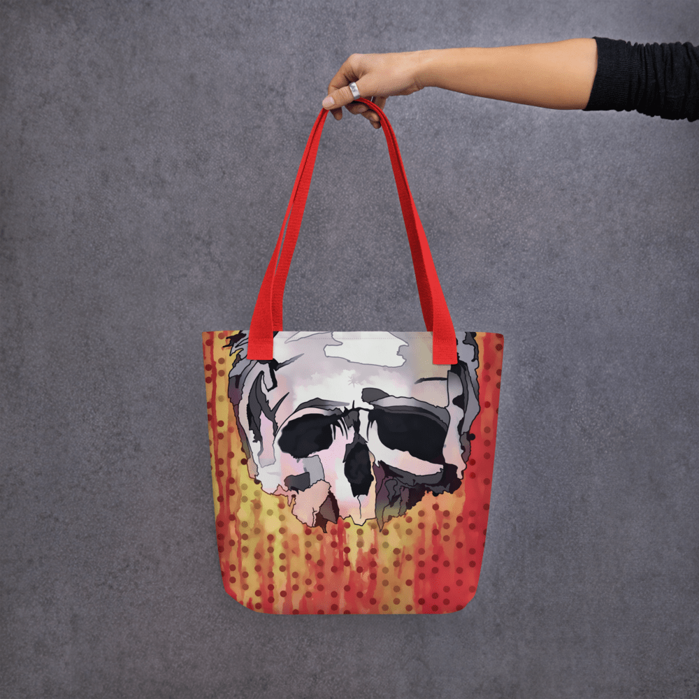 Fallen Skull – All Over Print Tote Bag Tote Bag