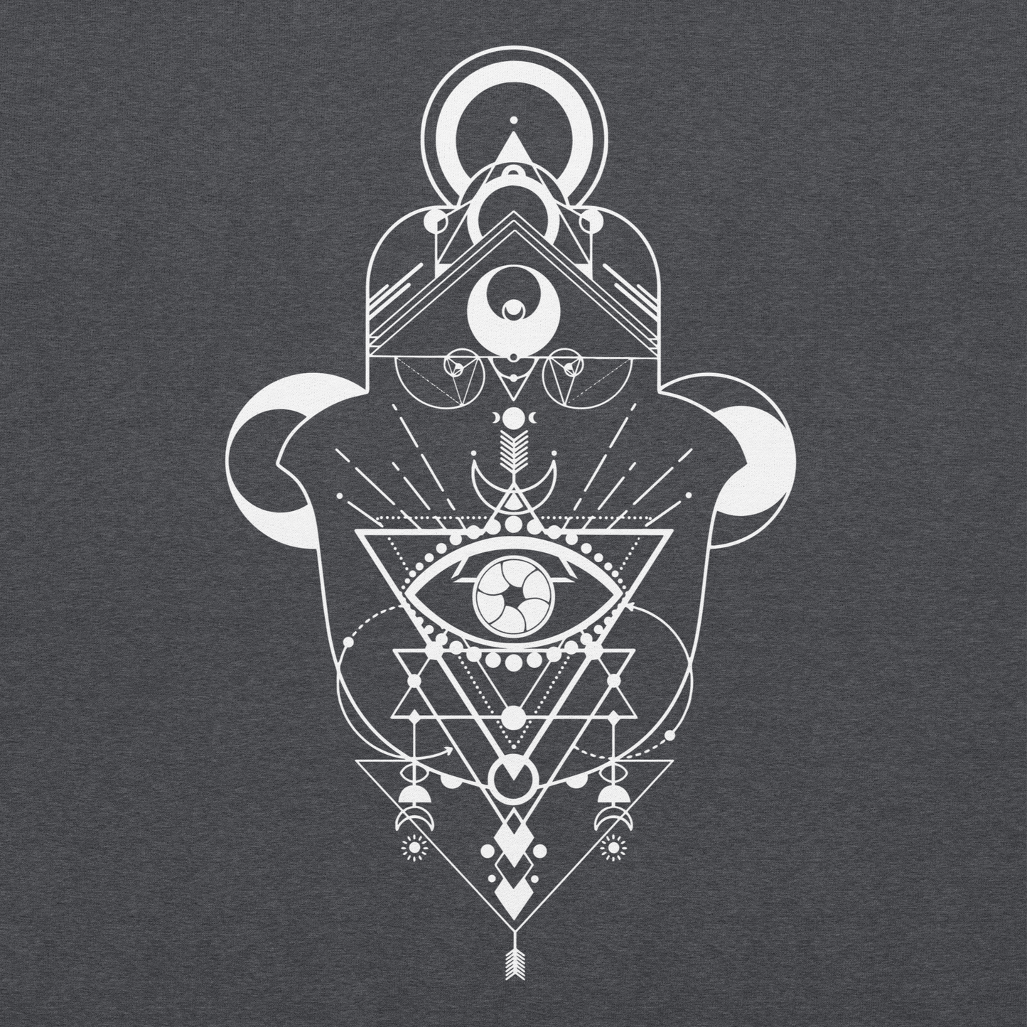 Hamsa Crescent - Classic Unisex Hoodie apparel