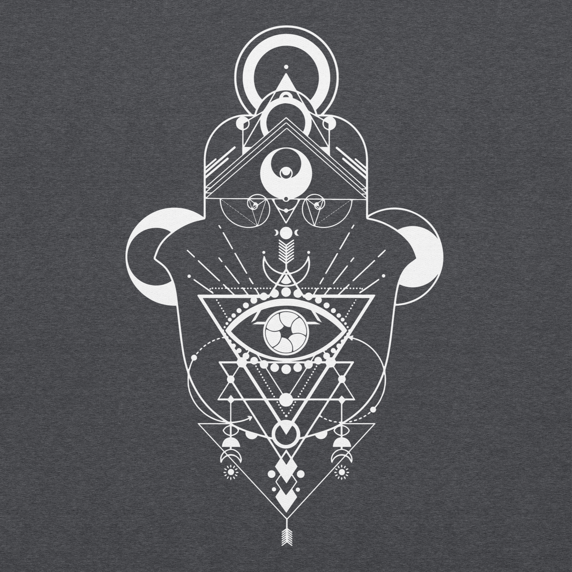 Hamsa Crescent - Classic Unisex Hoodie apparel