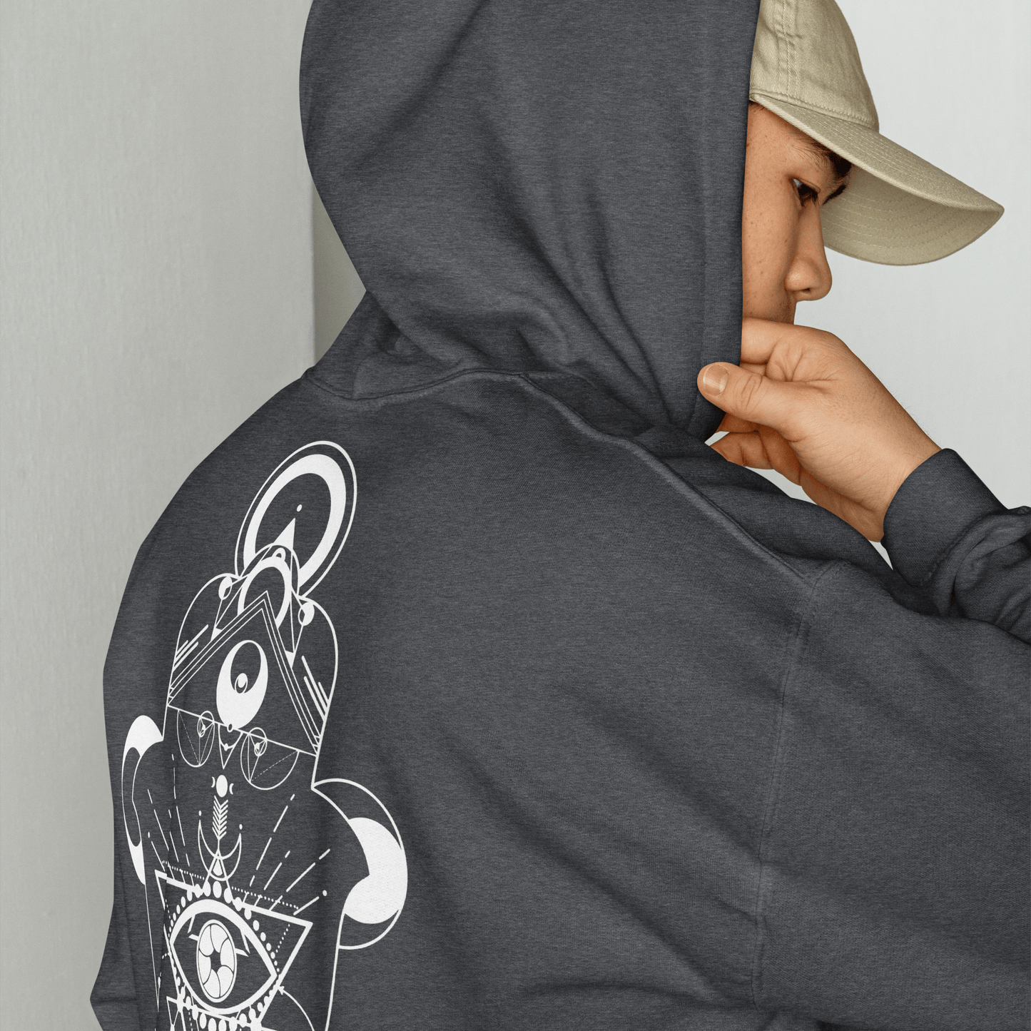 Hamsa Crescent - Classic Unisex Hoodie apparel