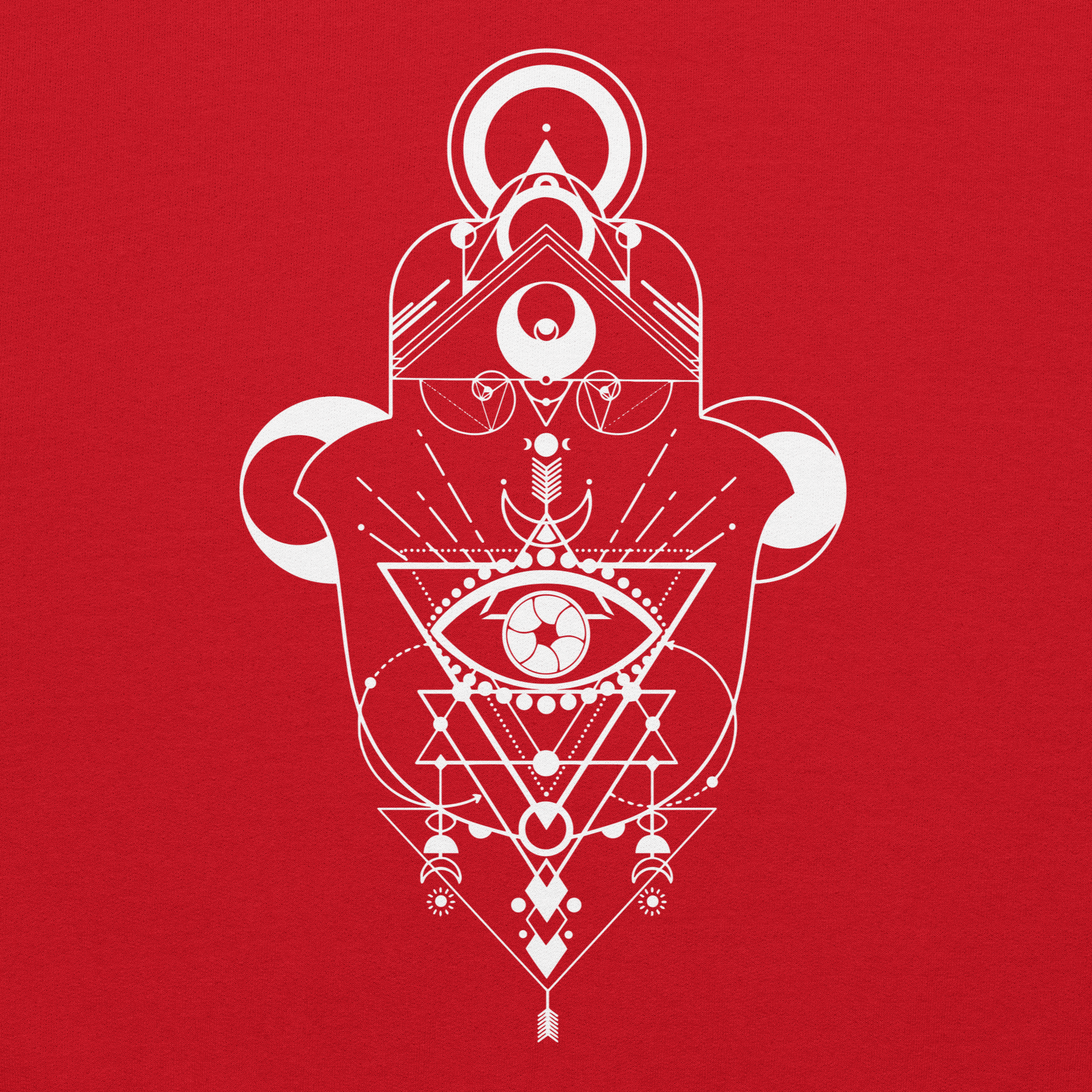 Hamsa Crescent - Classic Unisex Hoodie apparel