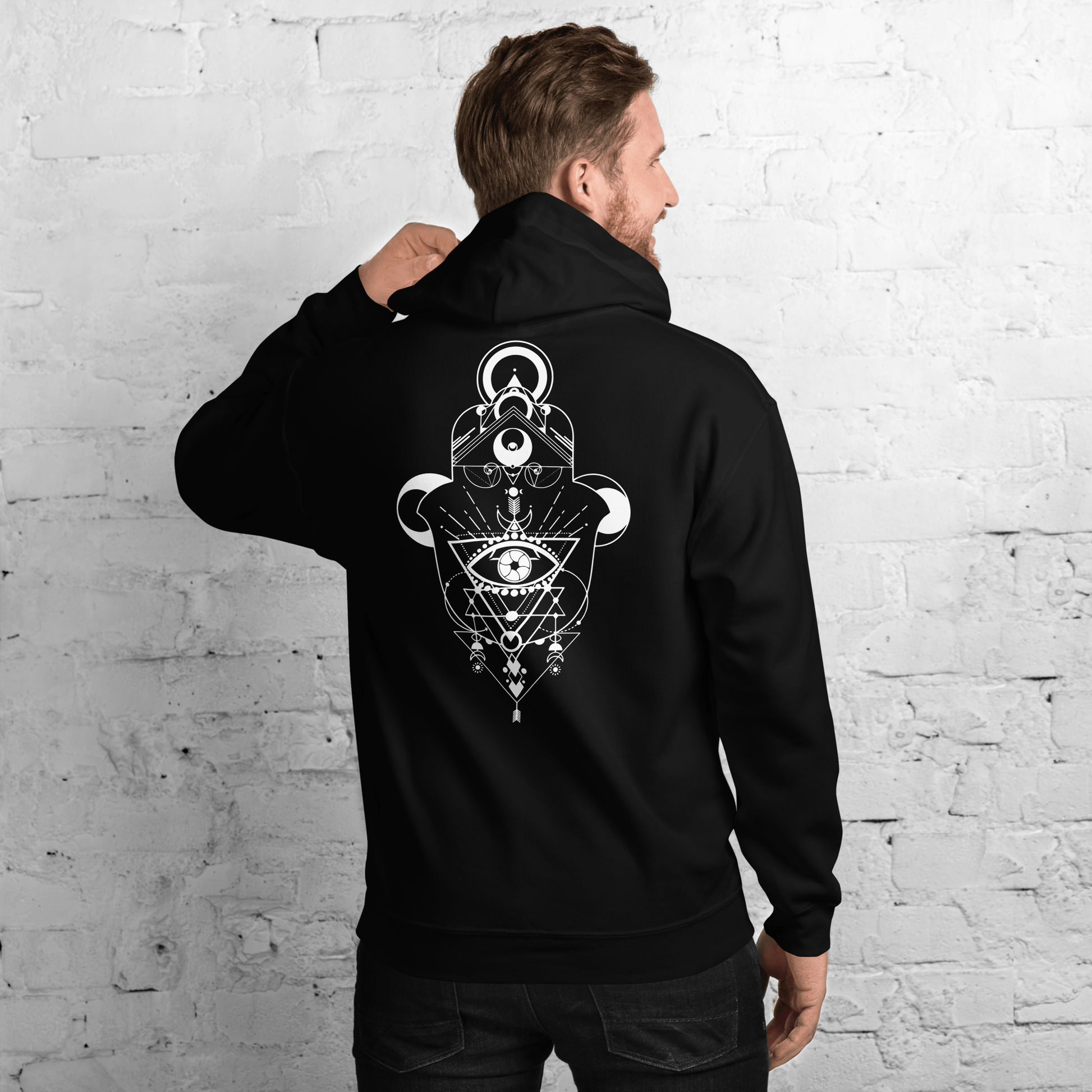 Hamsa Crescent - Classic Unisex Hoodie apparel