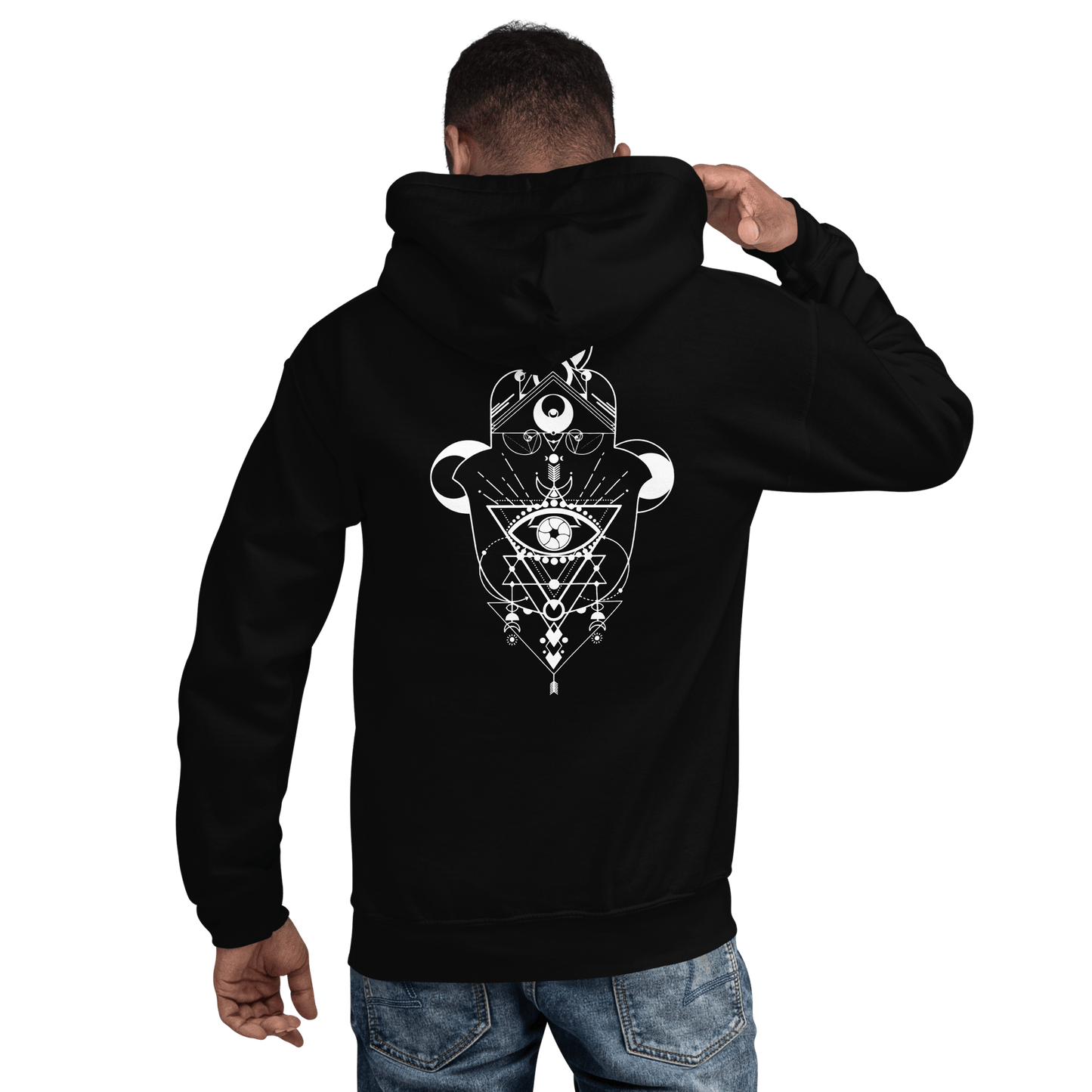 Hamsa Crescent - Classic Unisex Hoodie apparel