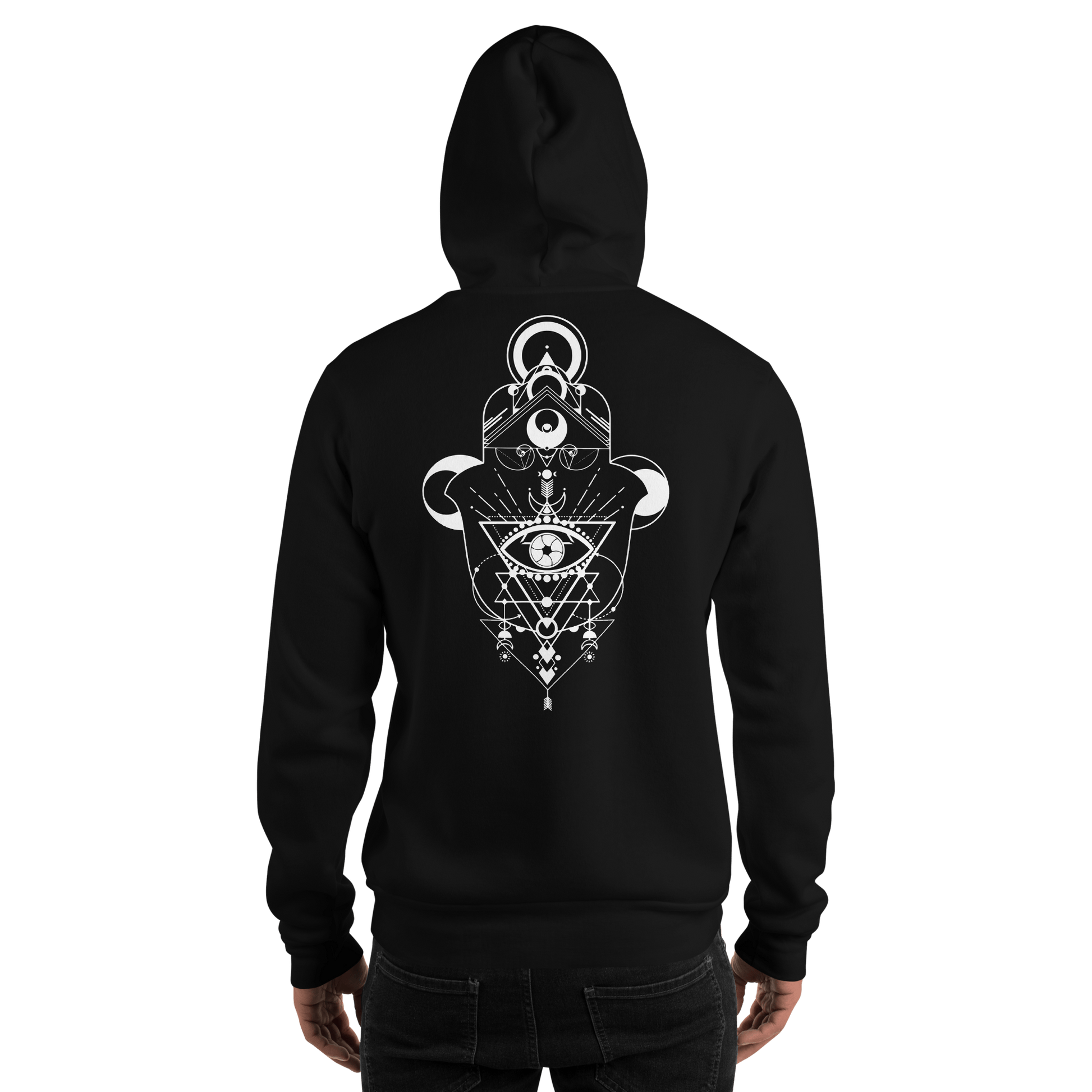 Hamsa Crescent - Classic Unisex Hoodie apparel Black / S