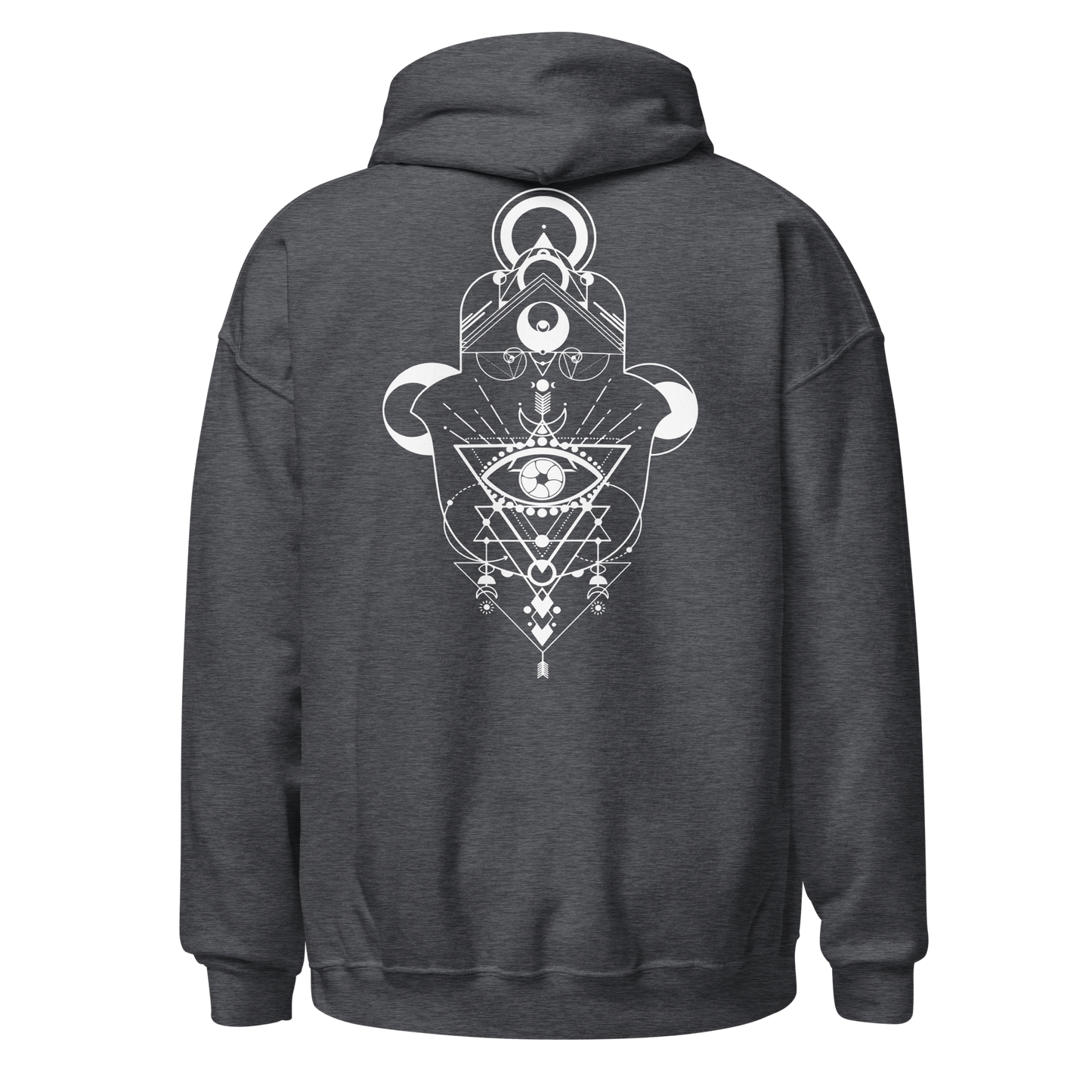 Hamsa Crescent - Classic Unisex Hoodie apparel Dark Heather / S