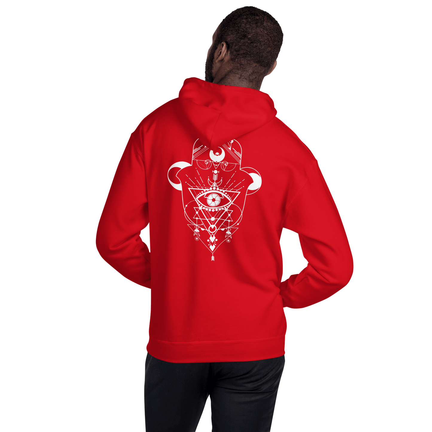 Hamsa Crescent - Classic Unisex Hoodie apparel Red / S