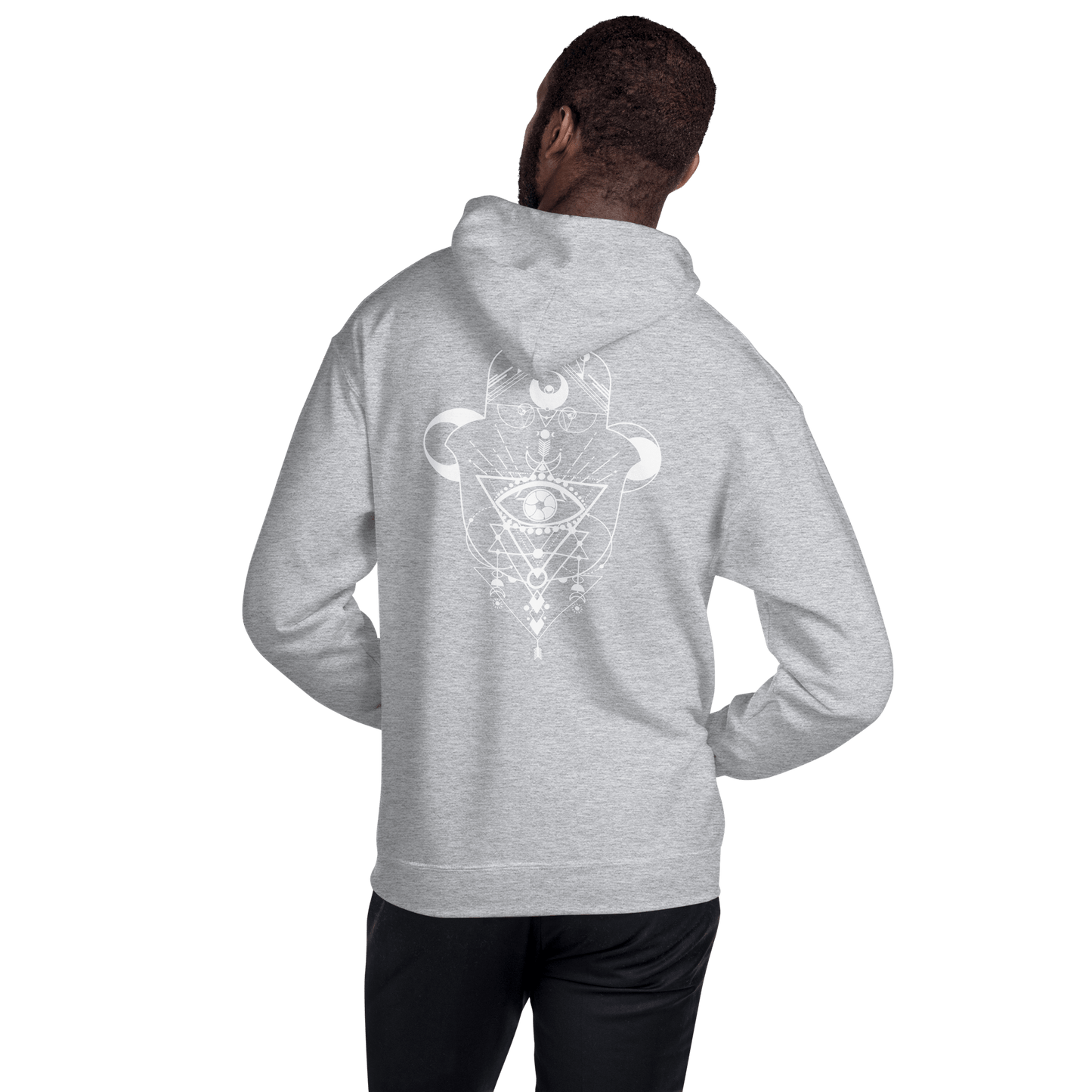 Hamsa Crescent - Classic Unisex Hoodie apparel Sport Grey / S
