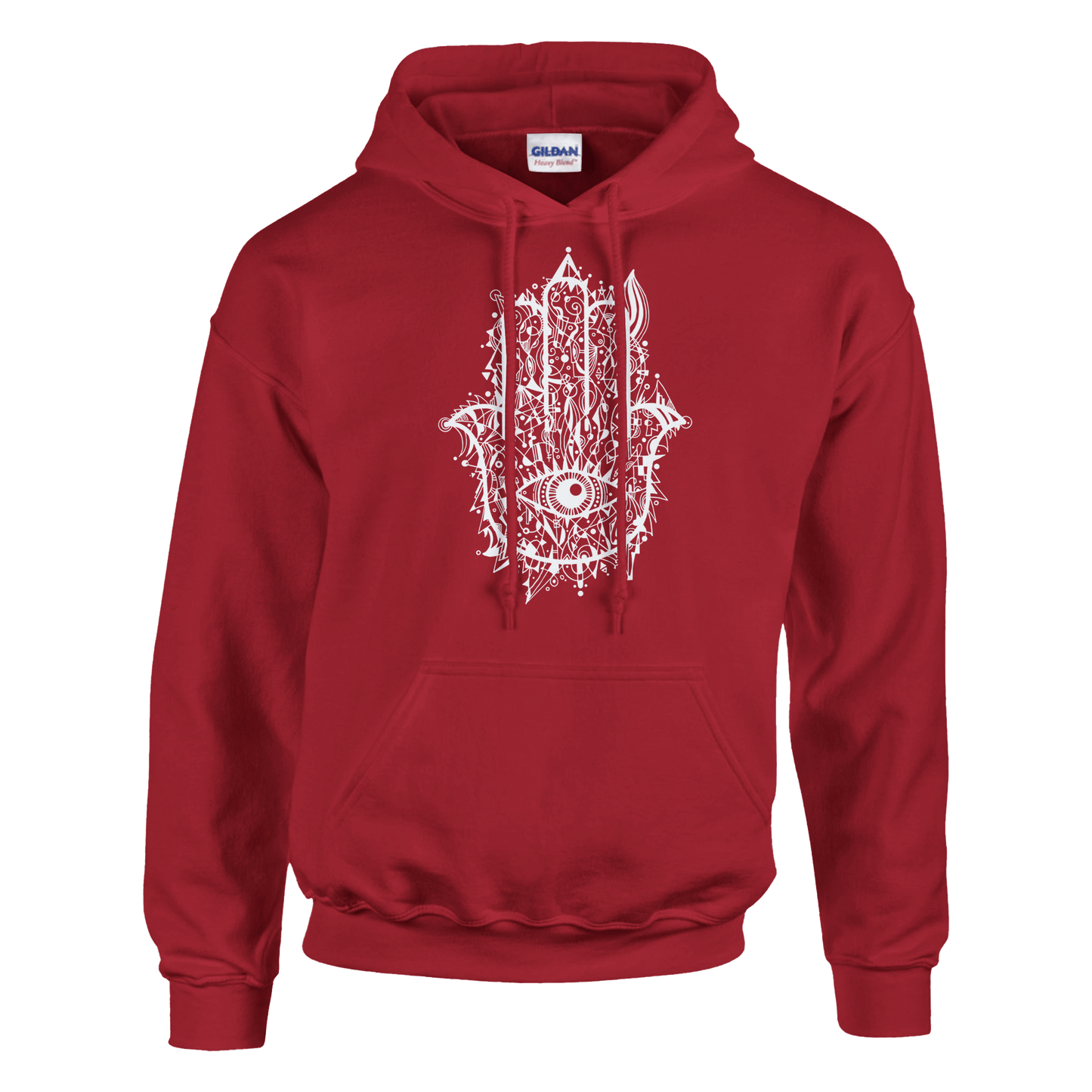 Hamsa Doodle - Classic Unisex Pullover Hoodie apparel Cherry Red / S