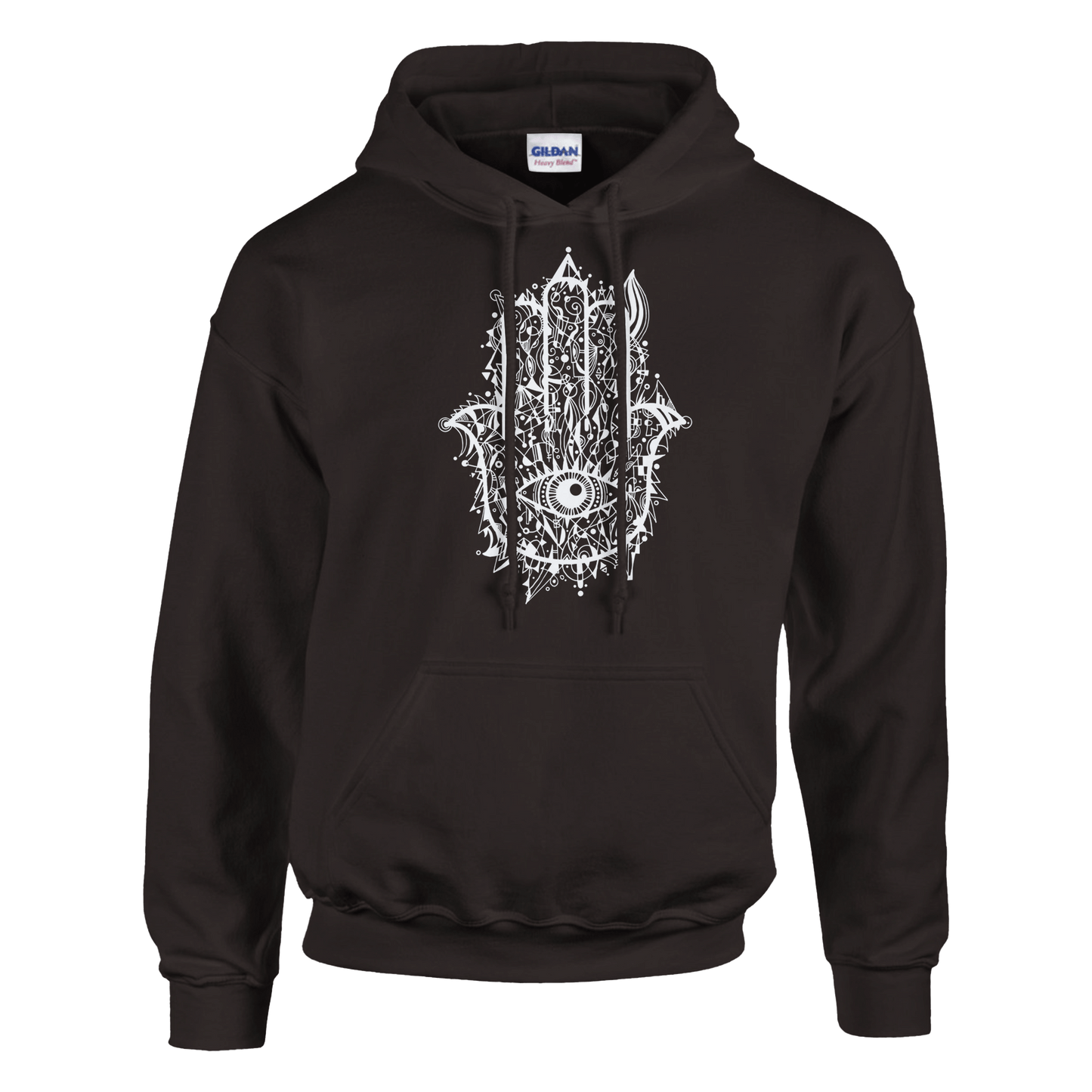 Hamsa Doodle - Classic Unisex Pullover Hoodie apparel Dark Chocolate / S