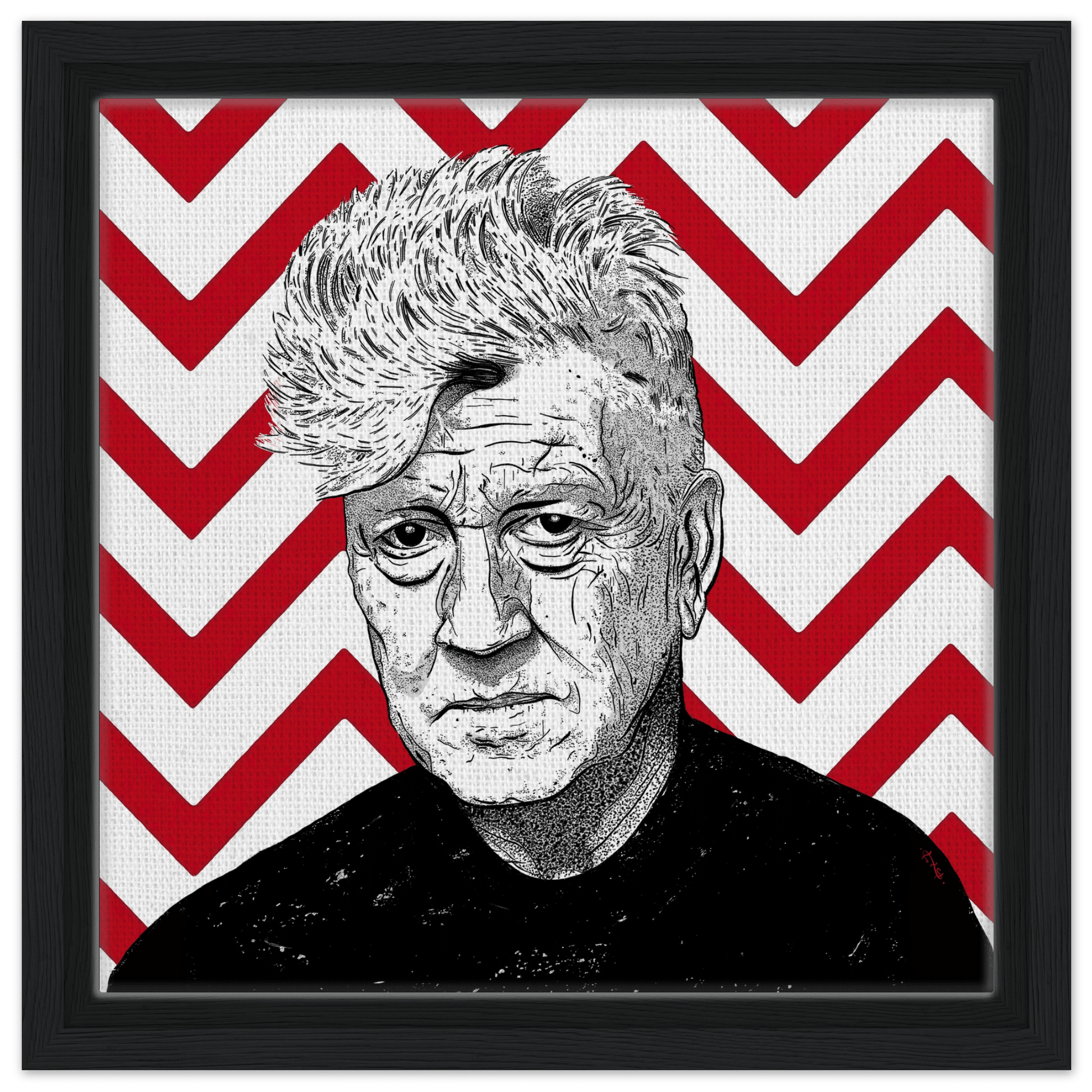 Have A Great Day Today - David Lynch Wall art Print Material 30x30 cm / 12x12″ / Framed Canvas