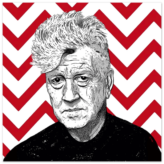 Have A Great Day Today - David Lynch Wall art Print Material 70x70 cm / 28x28″ / Premium Matte Paper Poster