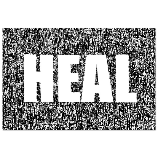 Heal / Hurt - Abstract Typography Art Print Print Material 60x90 cm / 24x36″ / Premium Matte Paper Poster