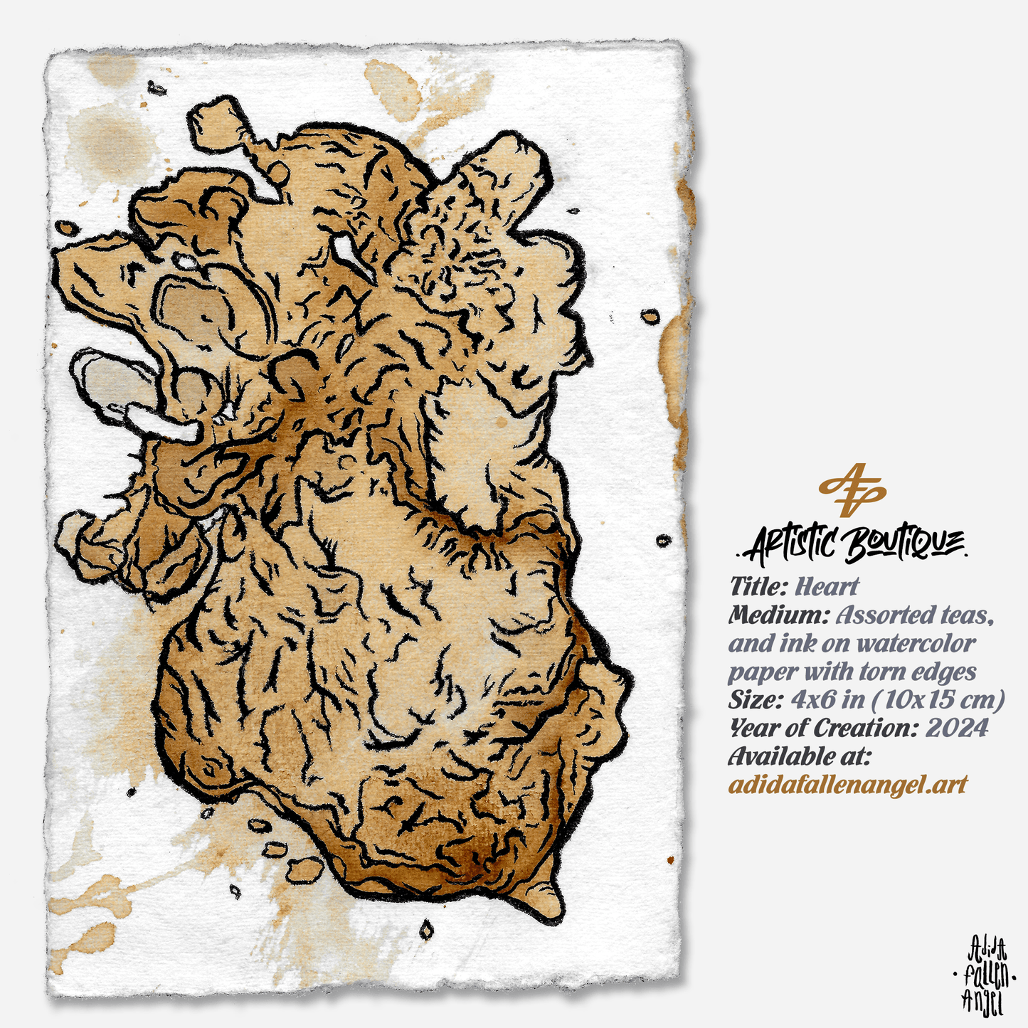 Heart - Original Painting on Paper Painting