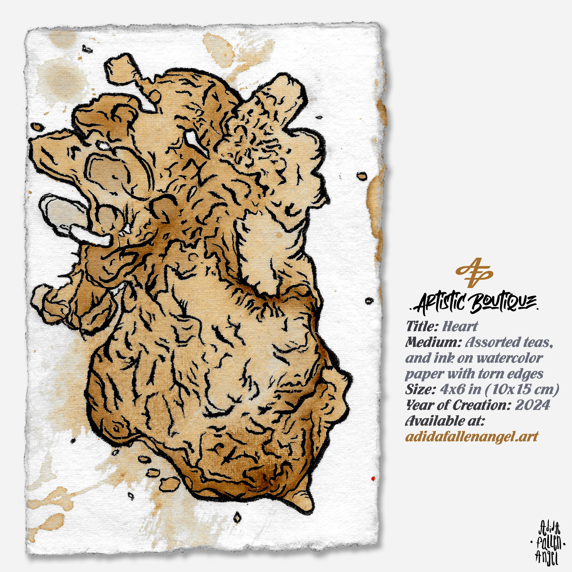 Heart - Original Painting on Paper Painting