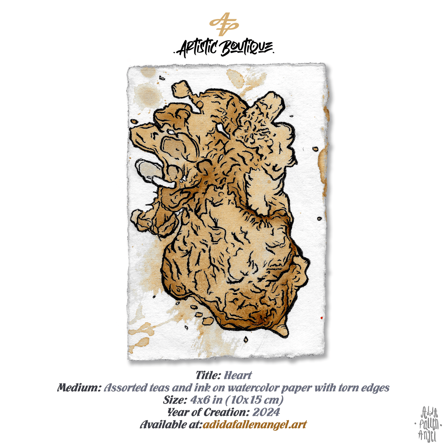 Heart - Original Painting on Paper Painting