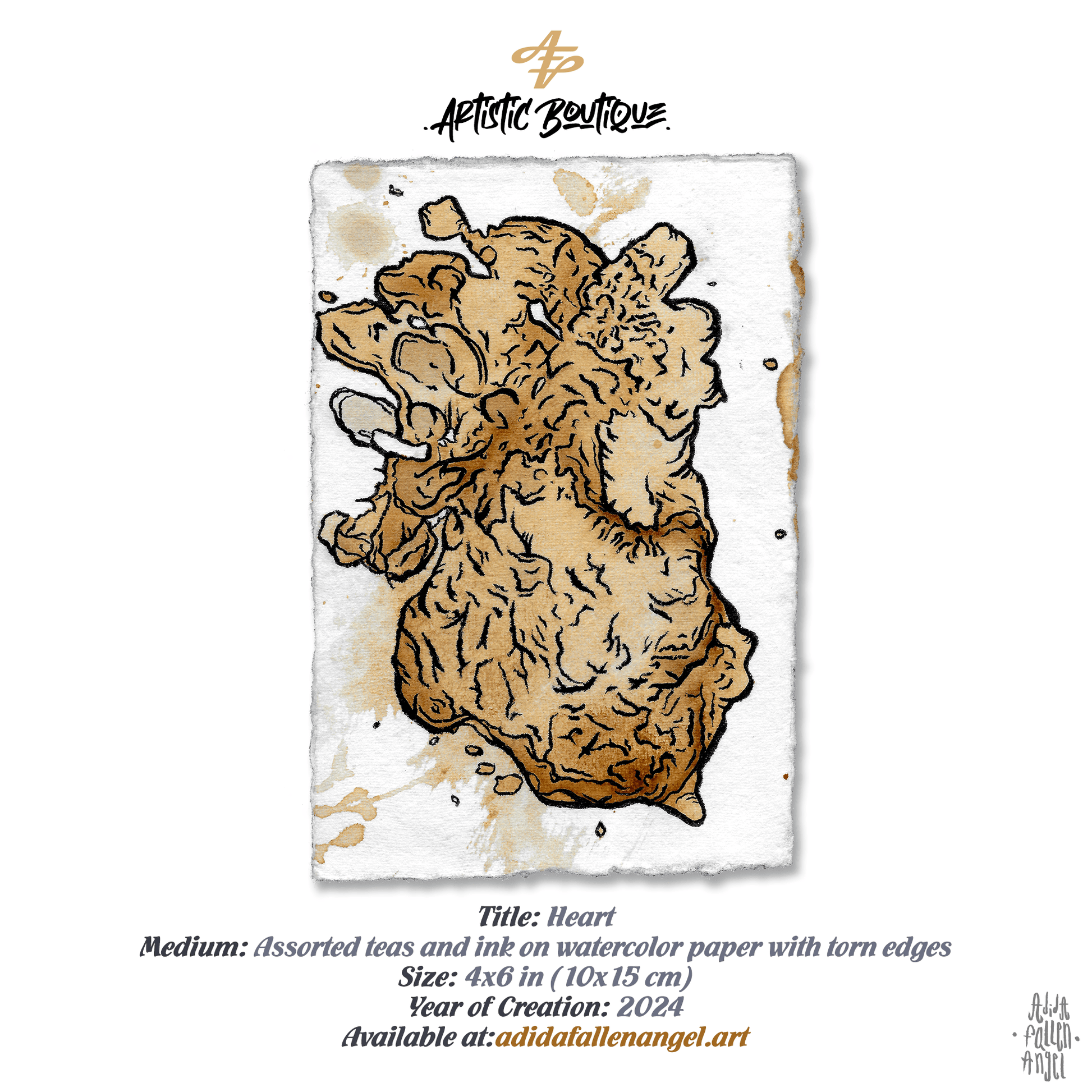 Heart - Original Painting on Paper Painting