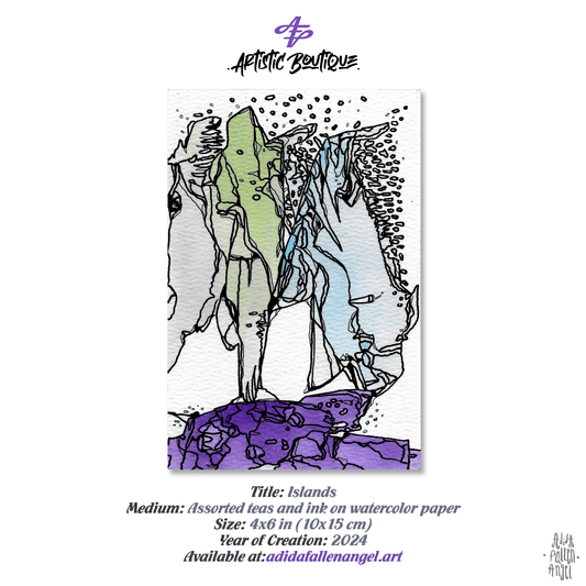 Islands - Original Painting on Paper Painting