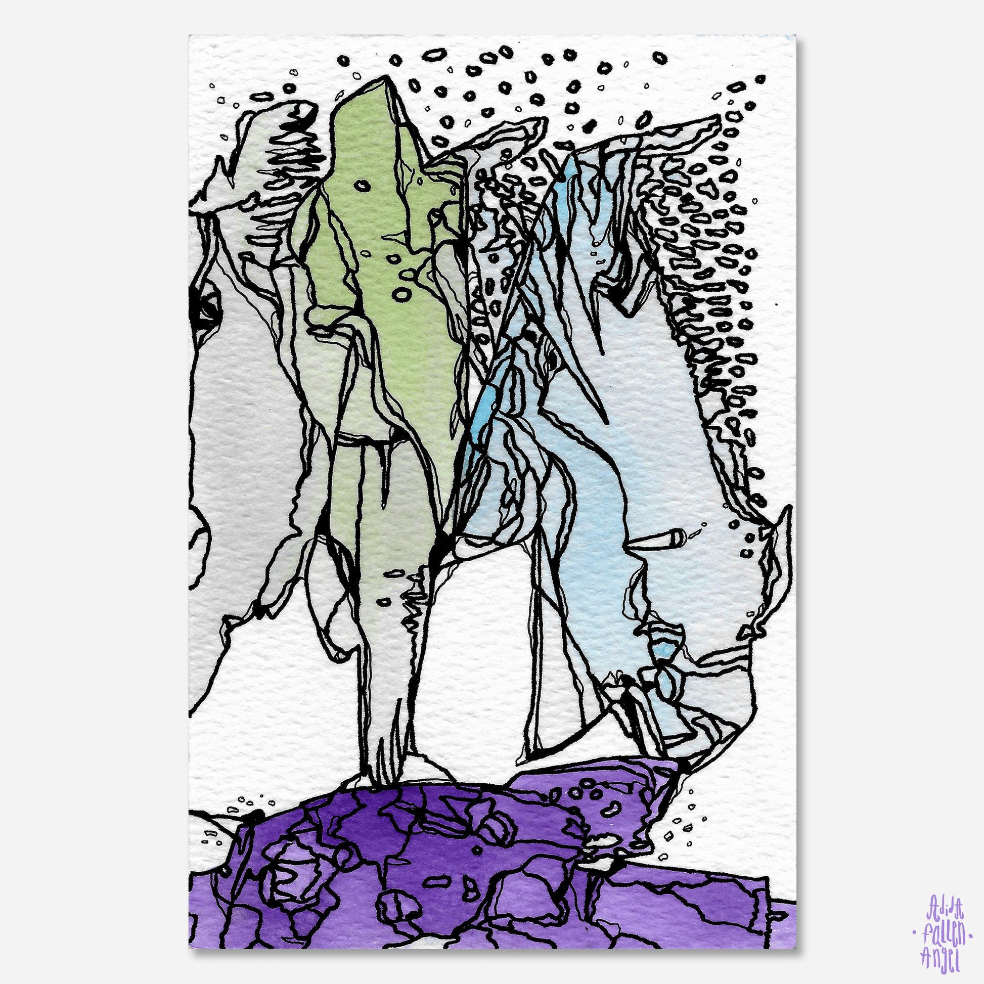 Islands - Original Painting on Paper Painting