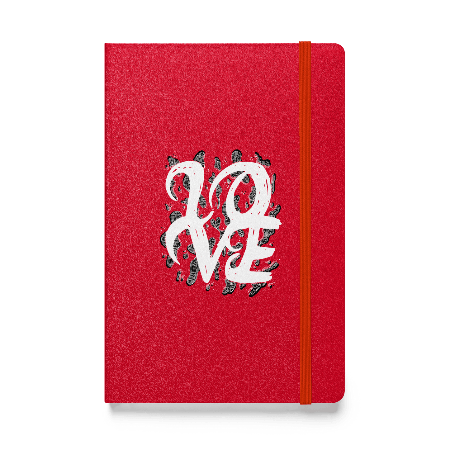 L.O.V.E - Hardcover bound notebook Print Material Red