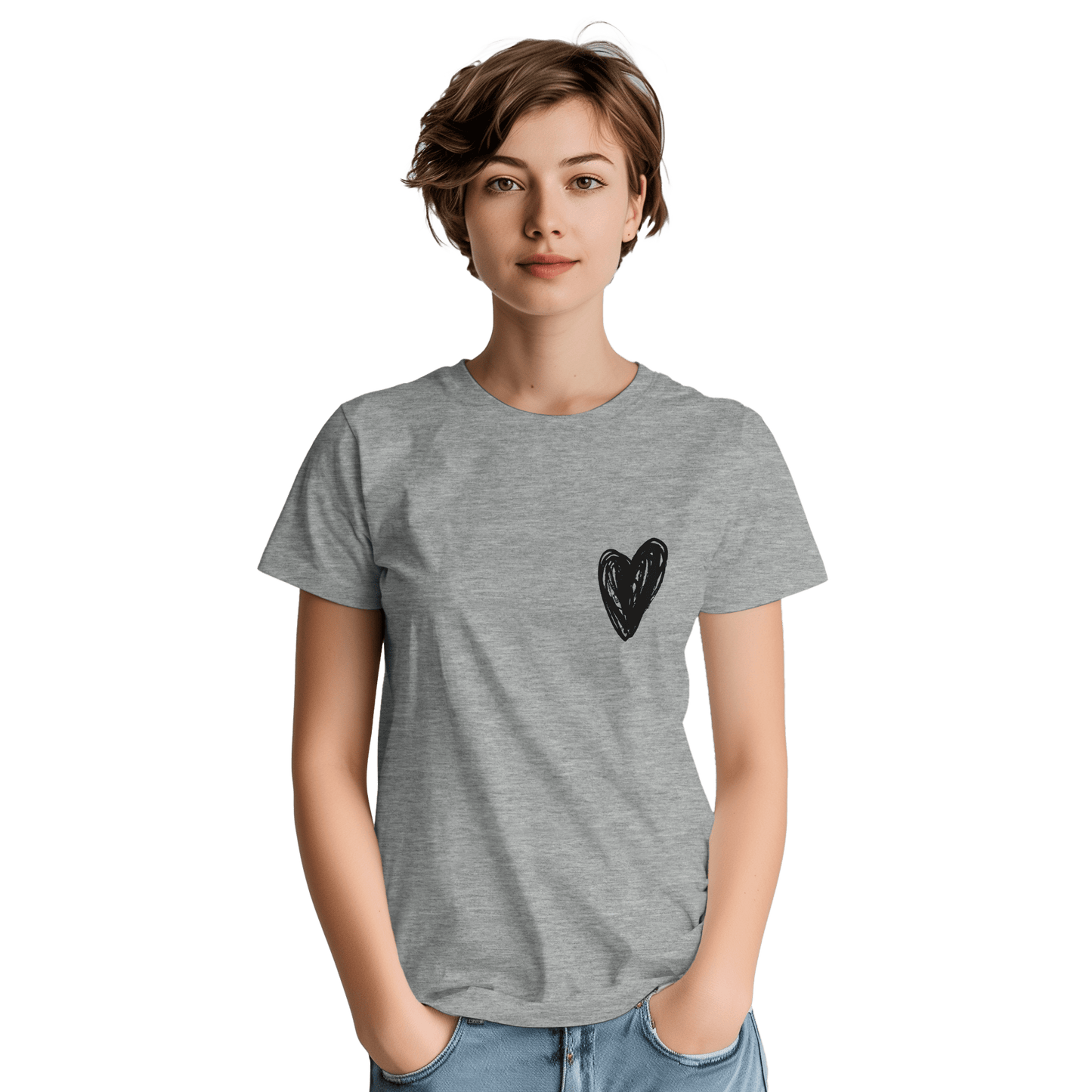 Little Heart - Heavyweight Unisex Crewneck T-shirt apparel